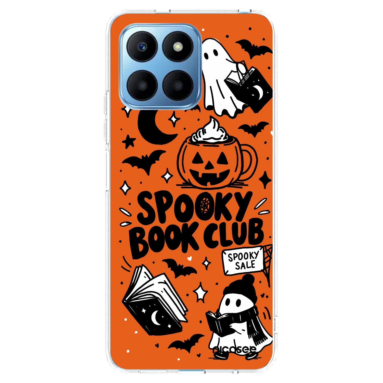 Picasee silikónový prehľadný obal pre Honor 70 Lite - Spooky book club