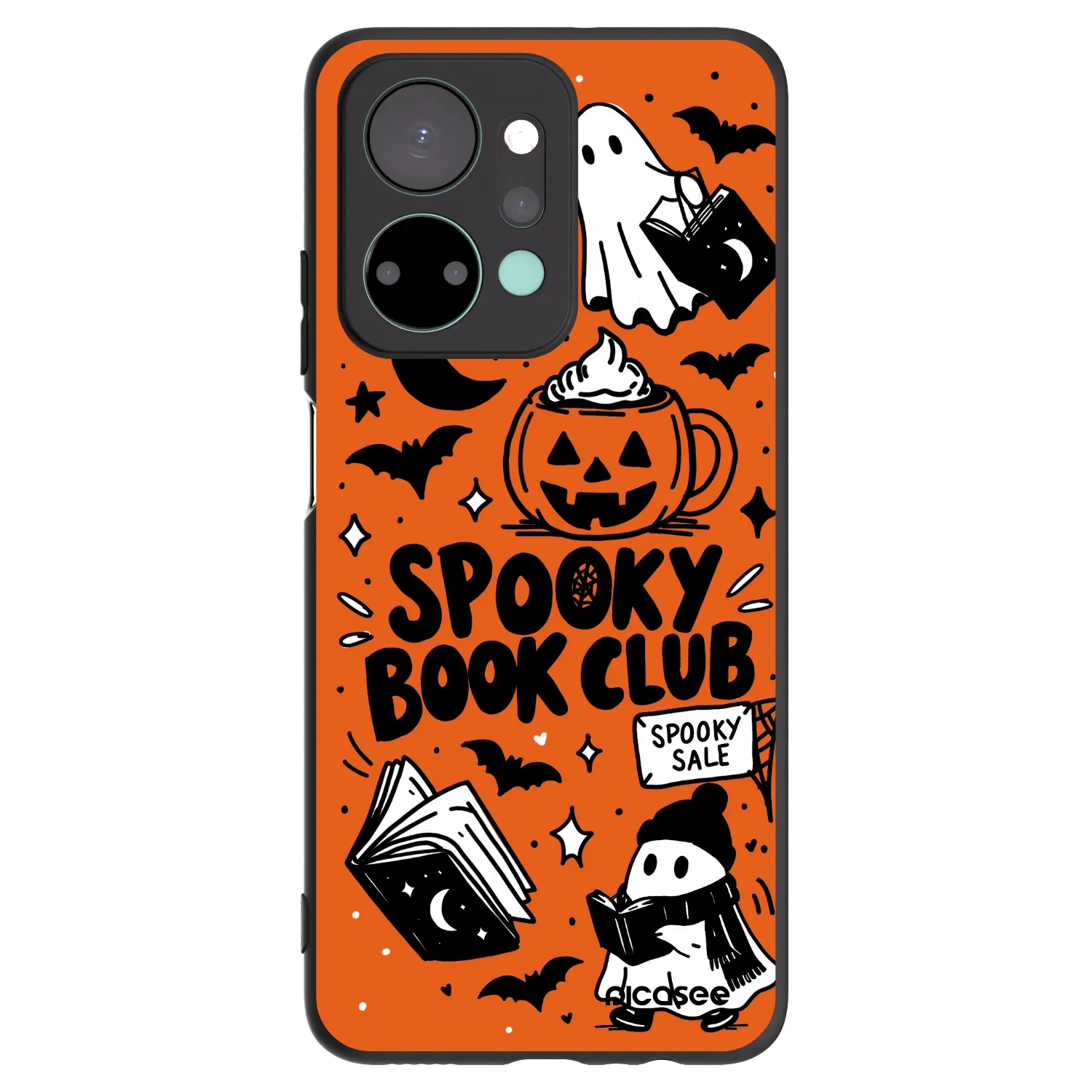 Picasee silikónový čierny obal pre Honor X7a - Spooky book club