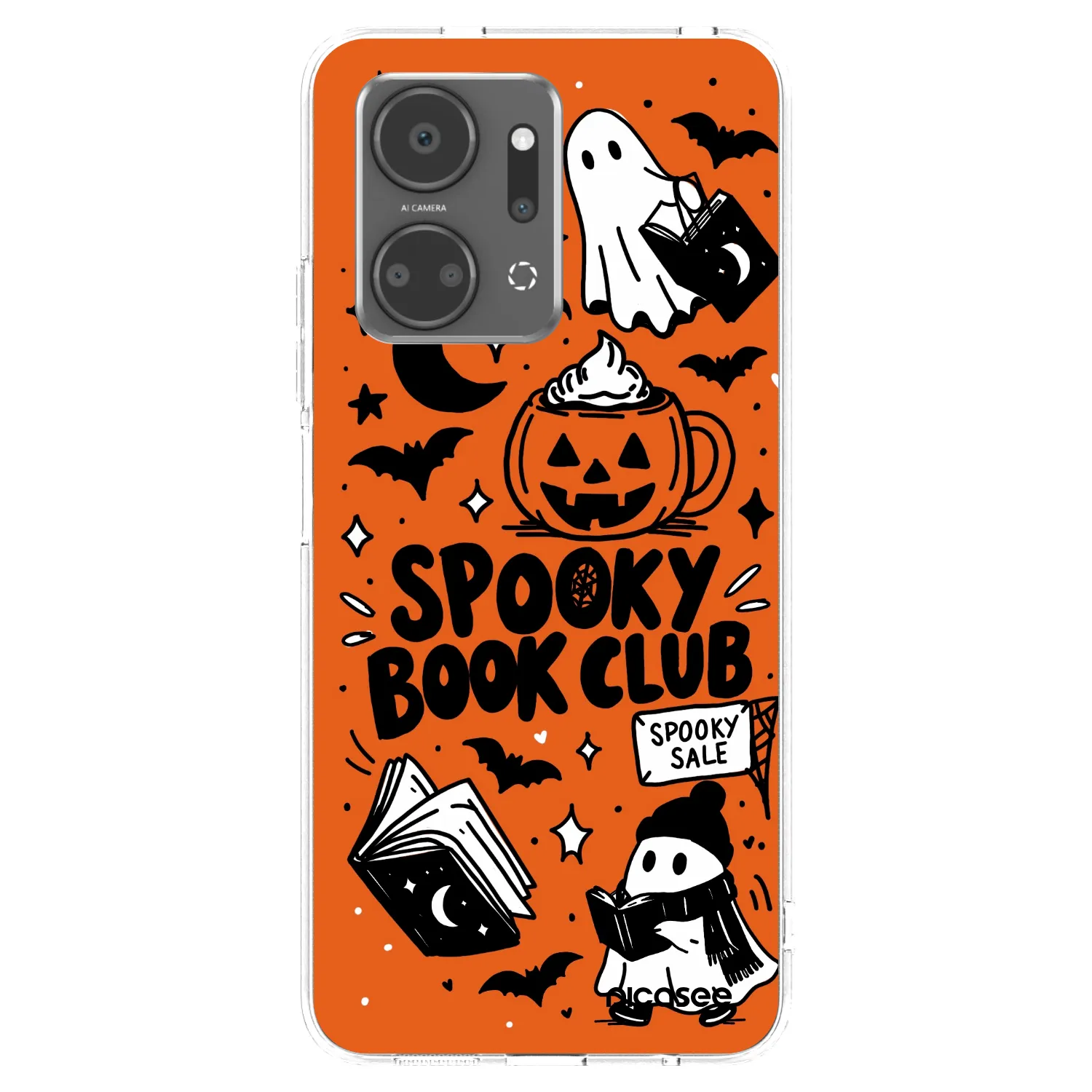 Picasee silikónový prehľadný obal pre Honor X7a - Spooky book club