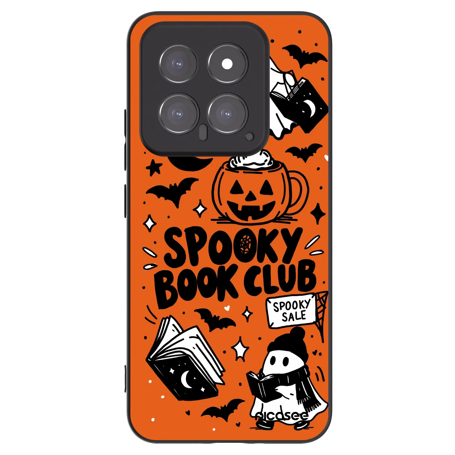 Picasee silikónový čierny obal pre Xiaomi 14 - Spooky book club
