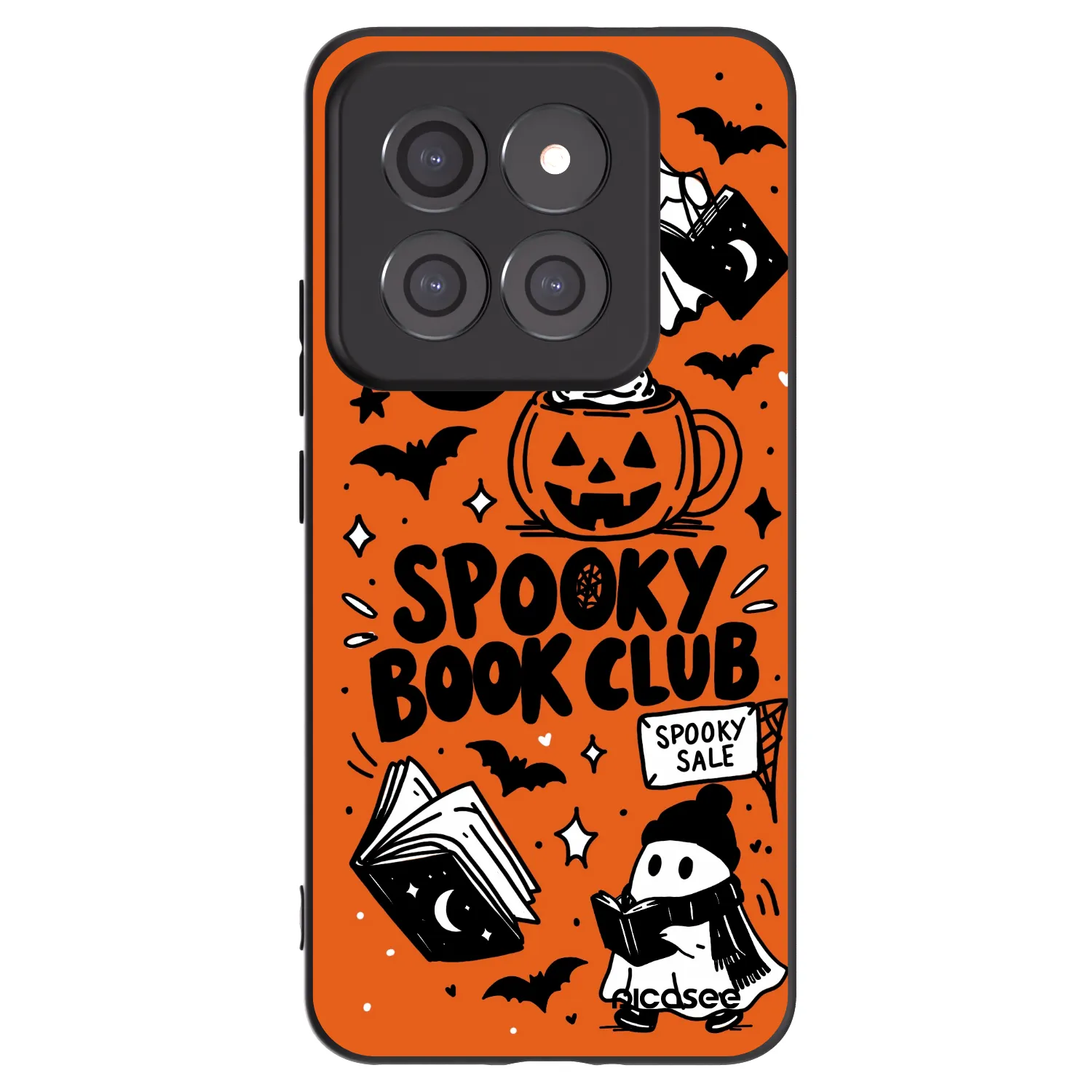 Picasee silikónový čierny obal pre Xiaomi 14 Pro - Spooky book club