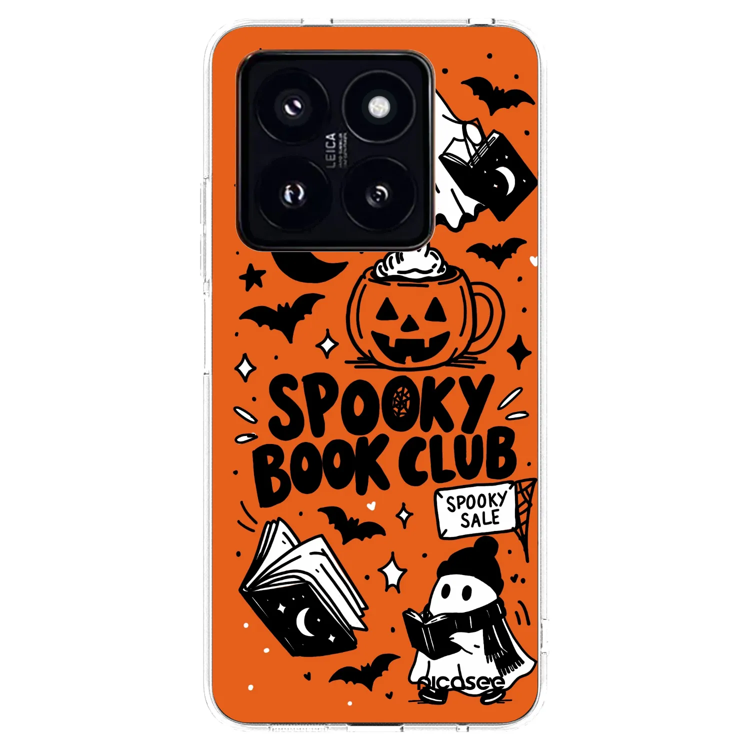 Picasee silikónový prehľadný obal pre Xiaomi 14 Pro - Spooky book club
