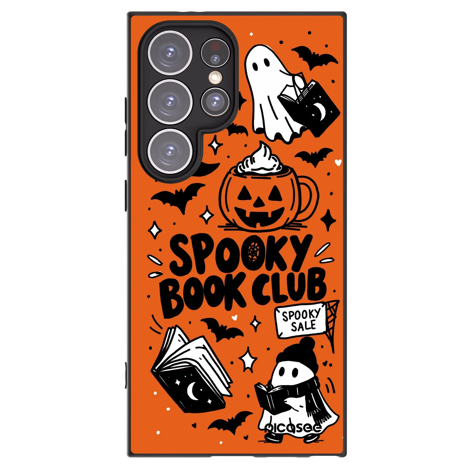 Picasee silikónový čierny obal pre Samsung Galaxy S24 Ultra S928B 5G - Spooky book club