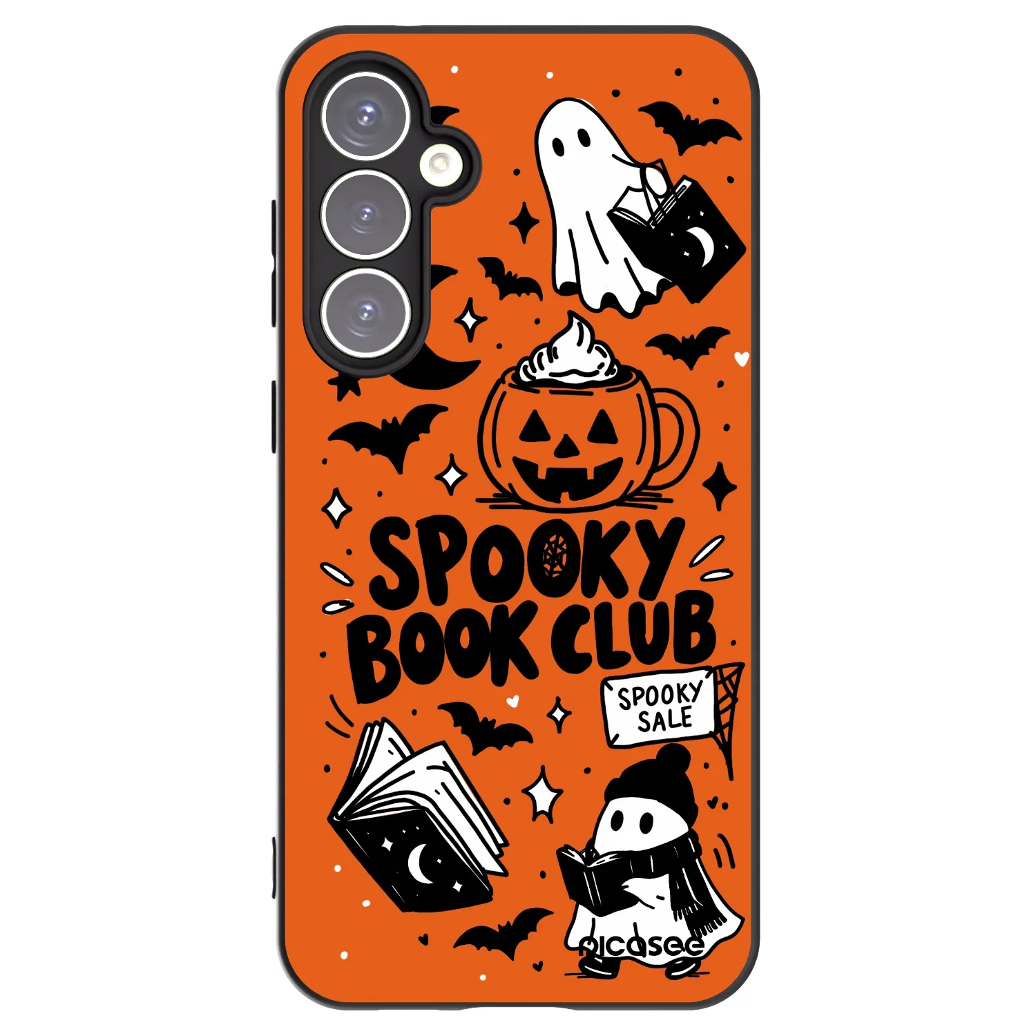 Picasee silikónový čierny obal pre Samsung Galaxy S23 FE S711B - Spooky book club