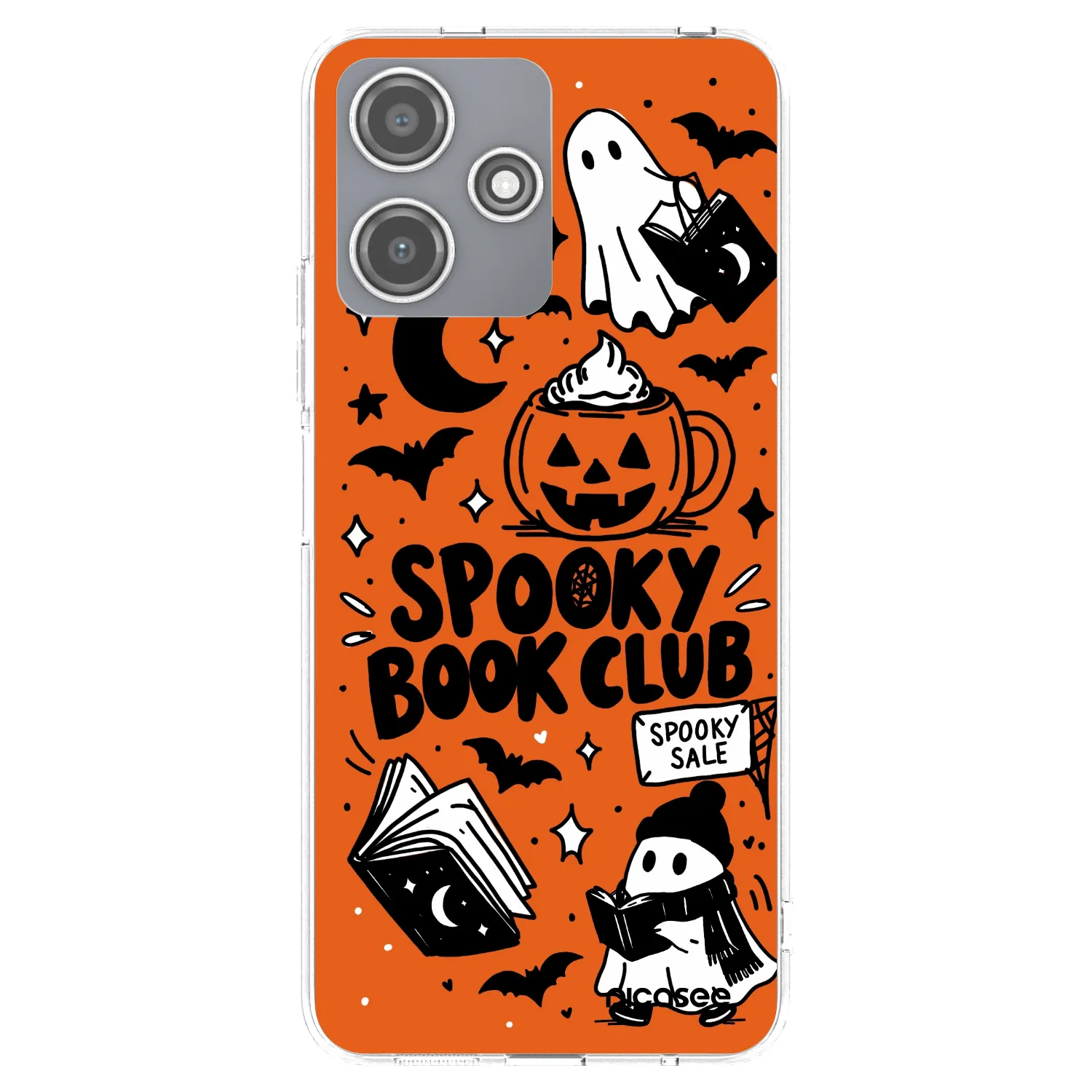 Picasee silikónový prehľadný obal pre Xiaomi Redmi 12 5G - Spooky book club