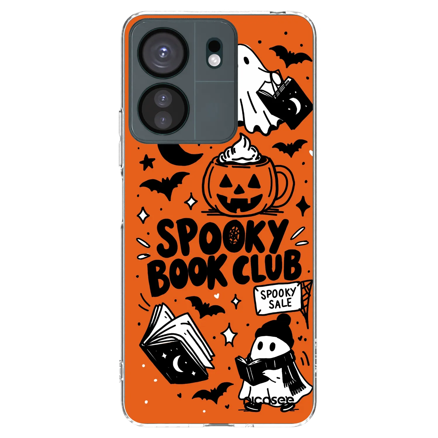 Picasee silikónový prehľadný obal pre Xiaomi Redmi 13C 4G - Spooky book club