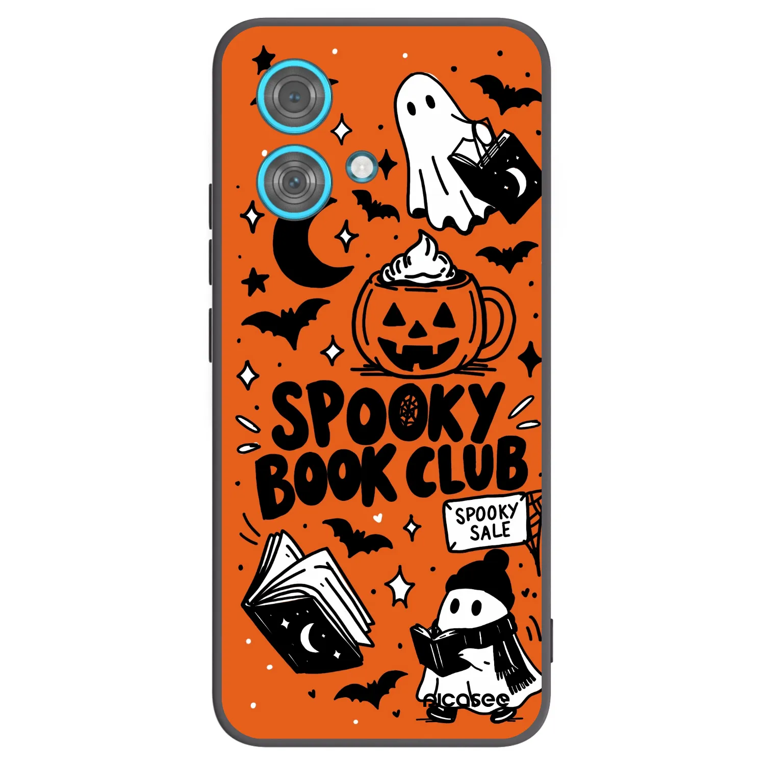 Picasee silikónový čierny obal pre Motorola Edge 40 Neo - Spooky book club
