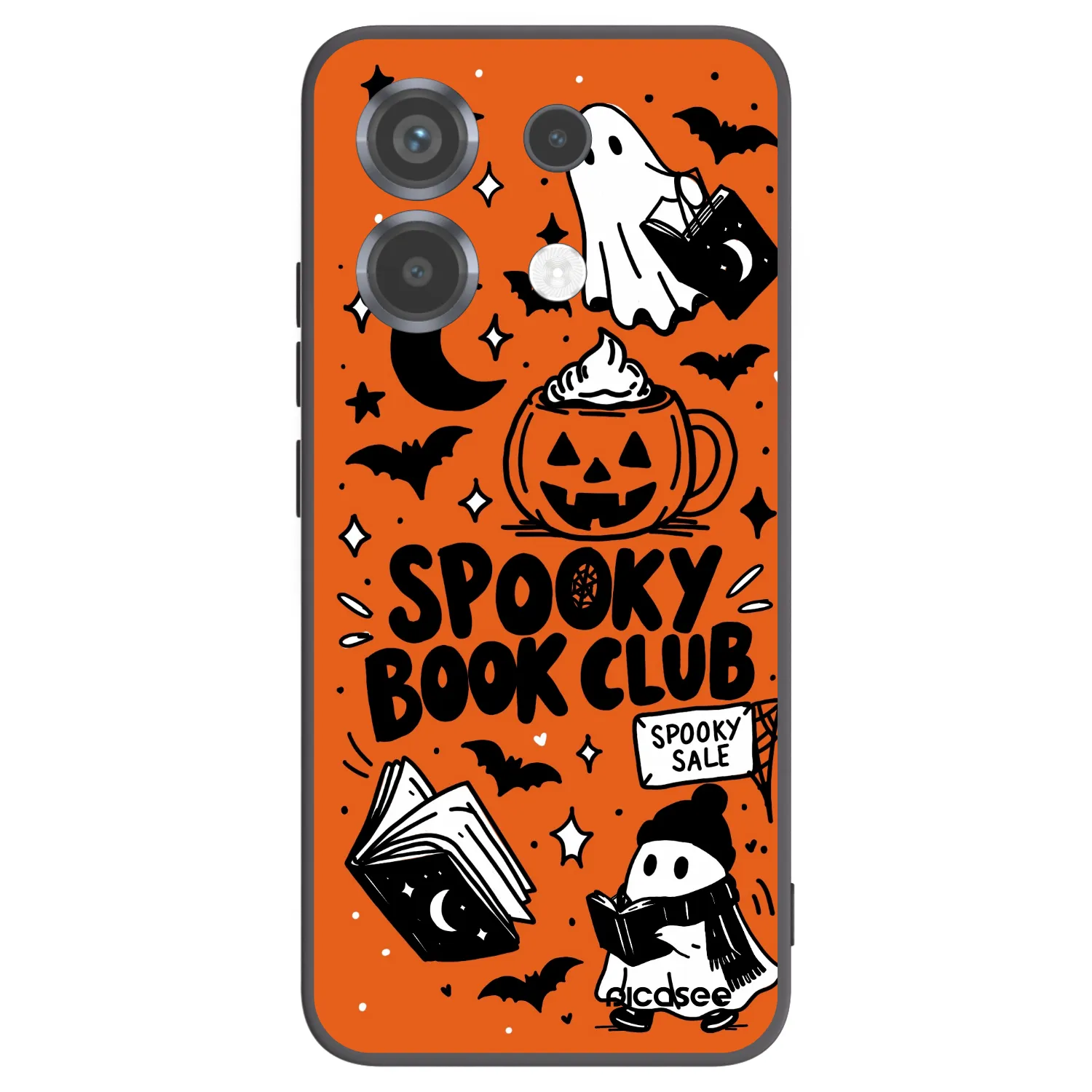 Picasee silikónový čierny obal pre Xiaomi Poco X6 - Spooky book club