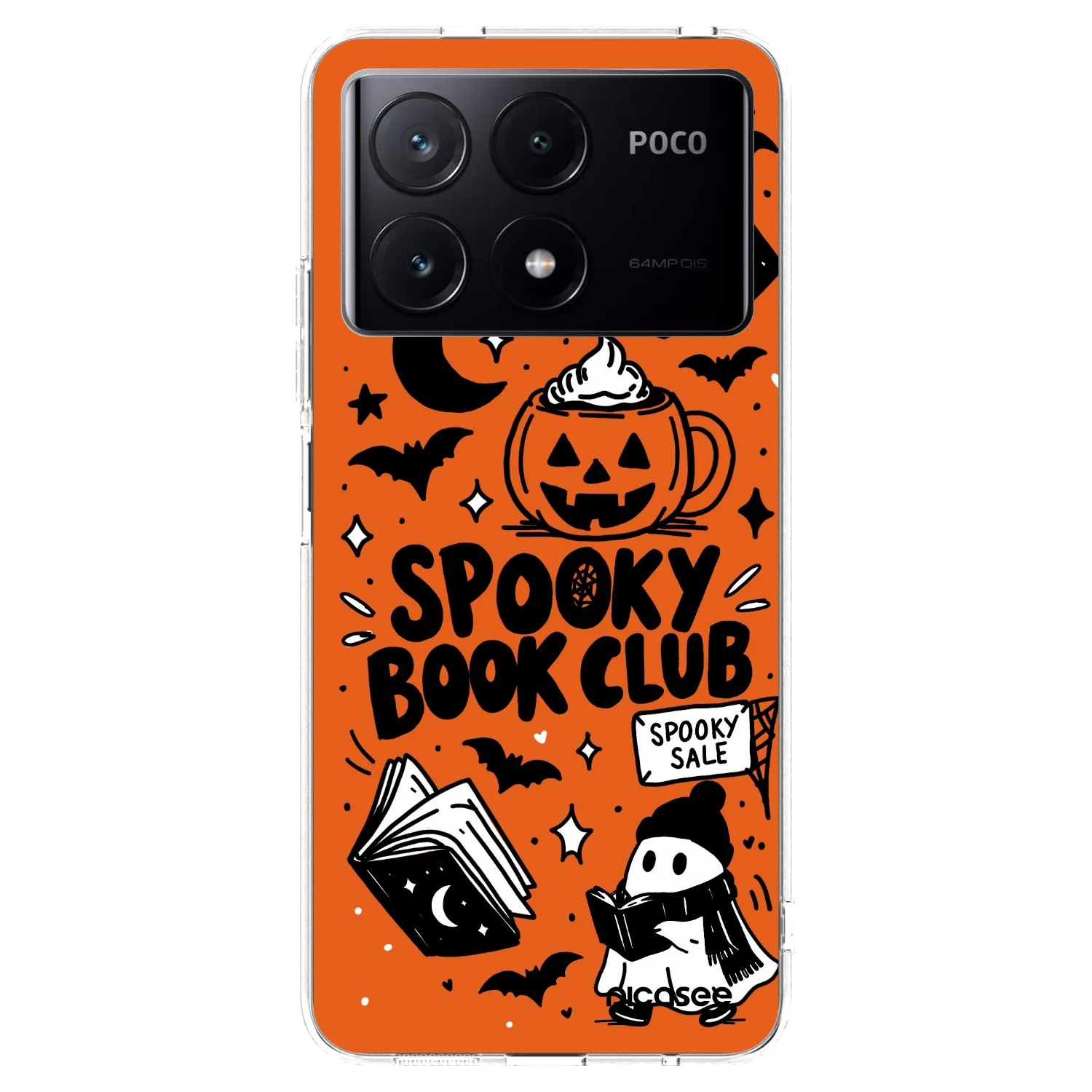Picasee silikónový prehľadný obal pre Xiaomi Poco X6 Pro - Spooky book club