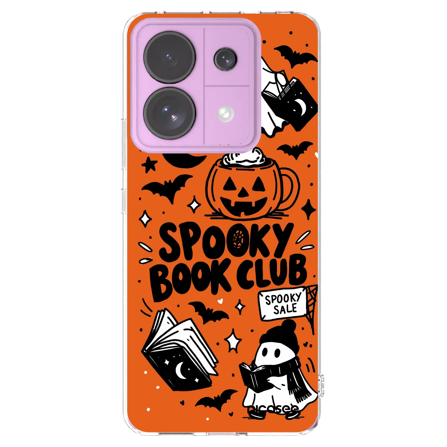 Picasee silikónový prehľadný obal pre Xiaomi Redmi Note 13 Pro 5G - Spooky book club