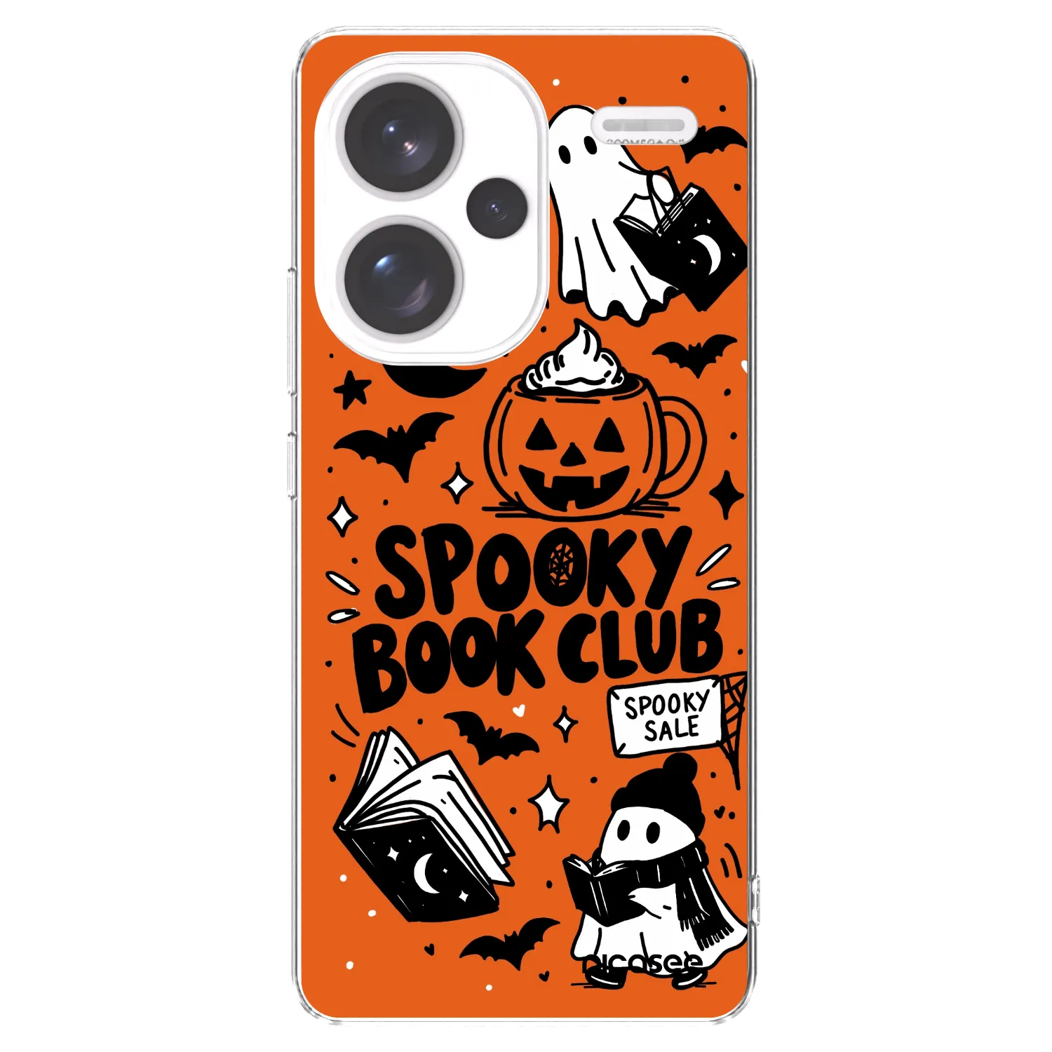 Picasee silikónový prehľadný obal pre Xiaomi Redmi Note 13 Pro+ 5G - Spooky book club