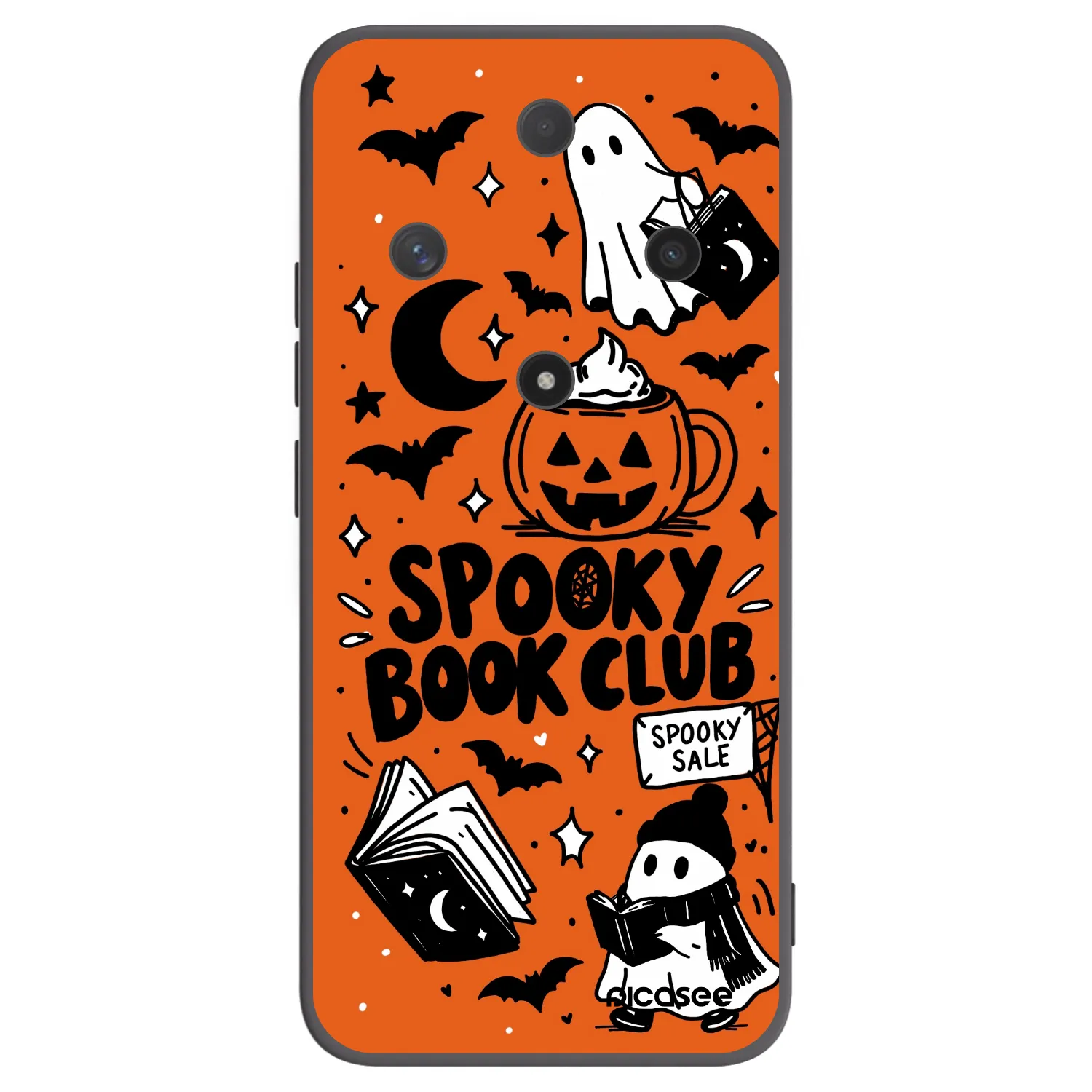 Picasee silikónový čierny obal pre Honor Magic6 Lite 5G - Spooky book club