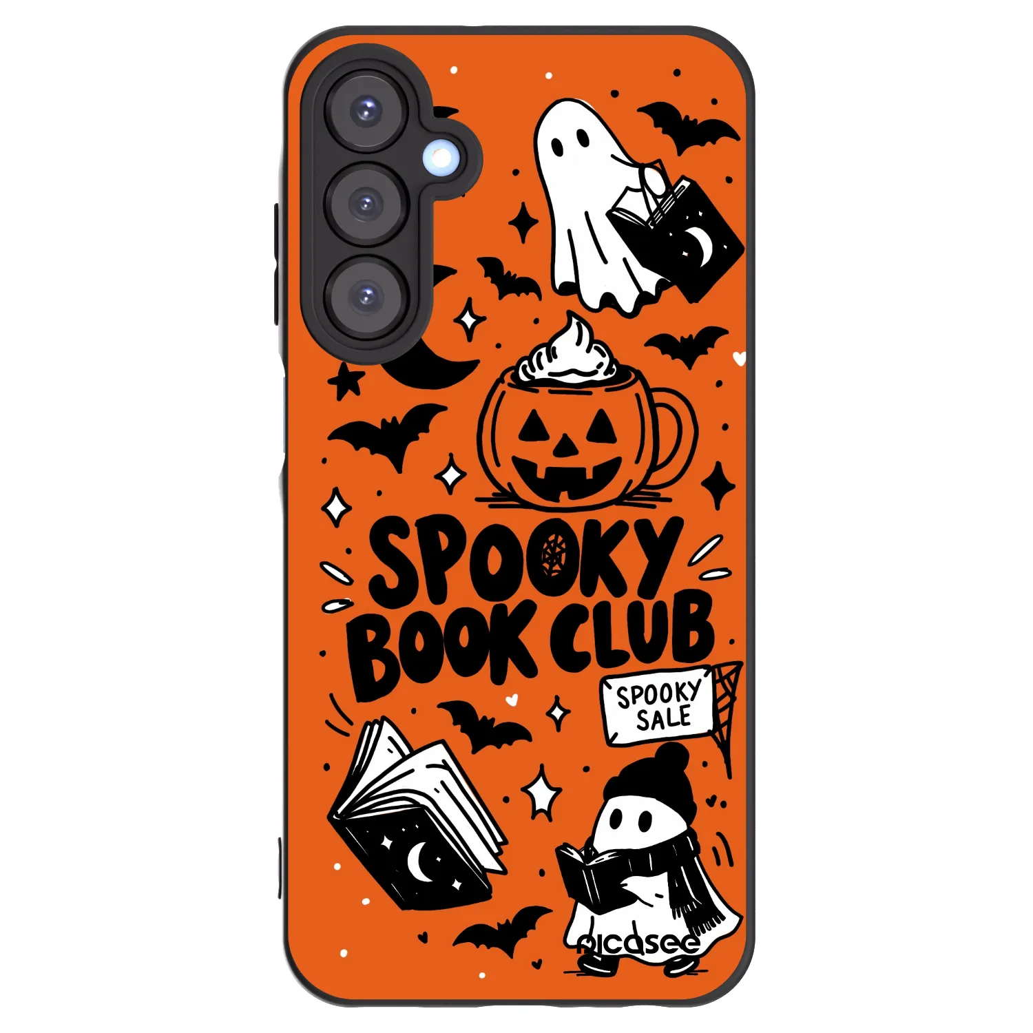 Picasee silikónový čierny obal pre Samsung Galaxy A25 A256B 5G - Spooky book club