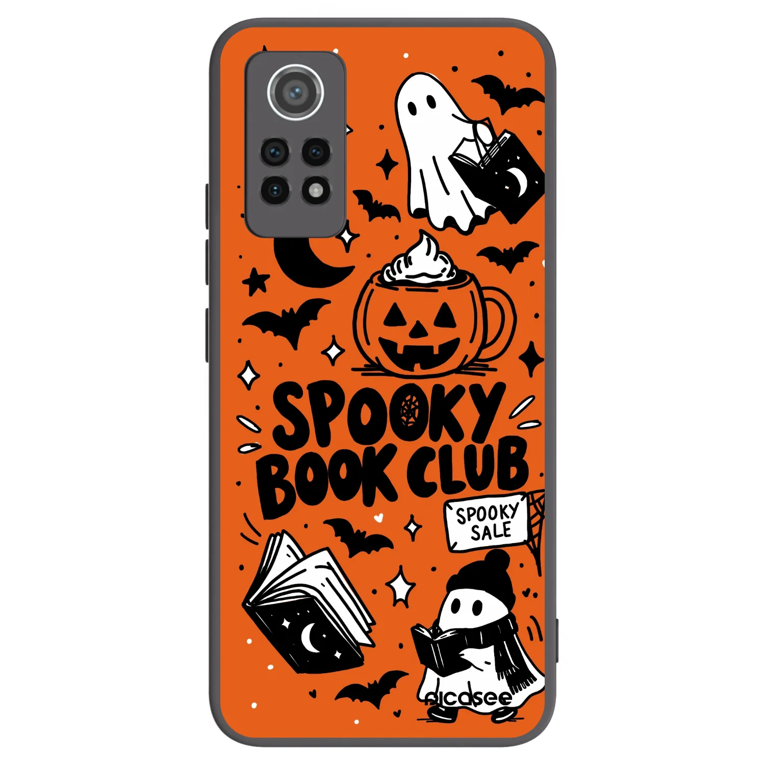 Picasee silikónový čierny obal pre Xiaomi Redmi Note 12 Pro 4G - Spooky book club
