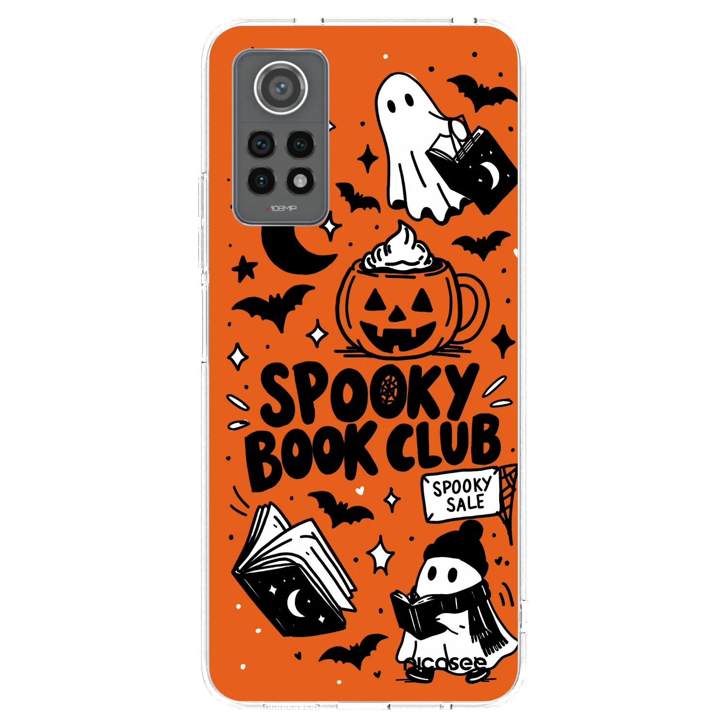 Picasee silikónový prehľadný obal pre Xiaomi Redmi Note 12 Pro 4G - Spooky book club