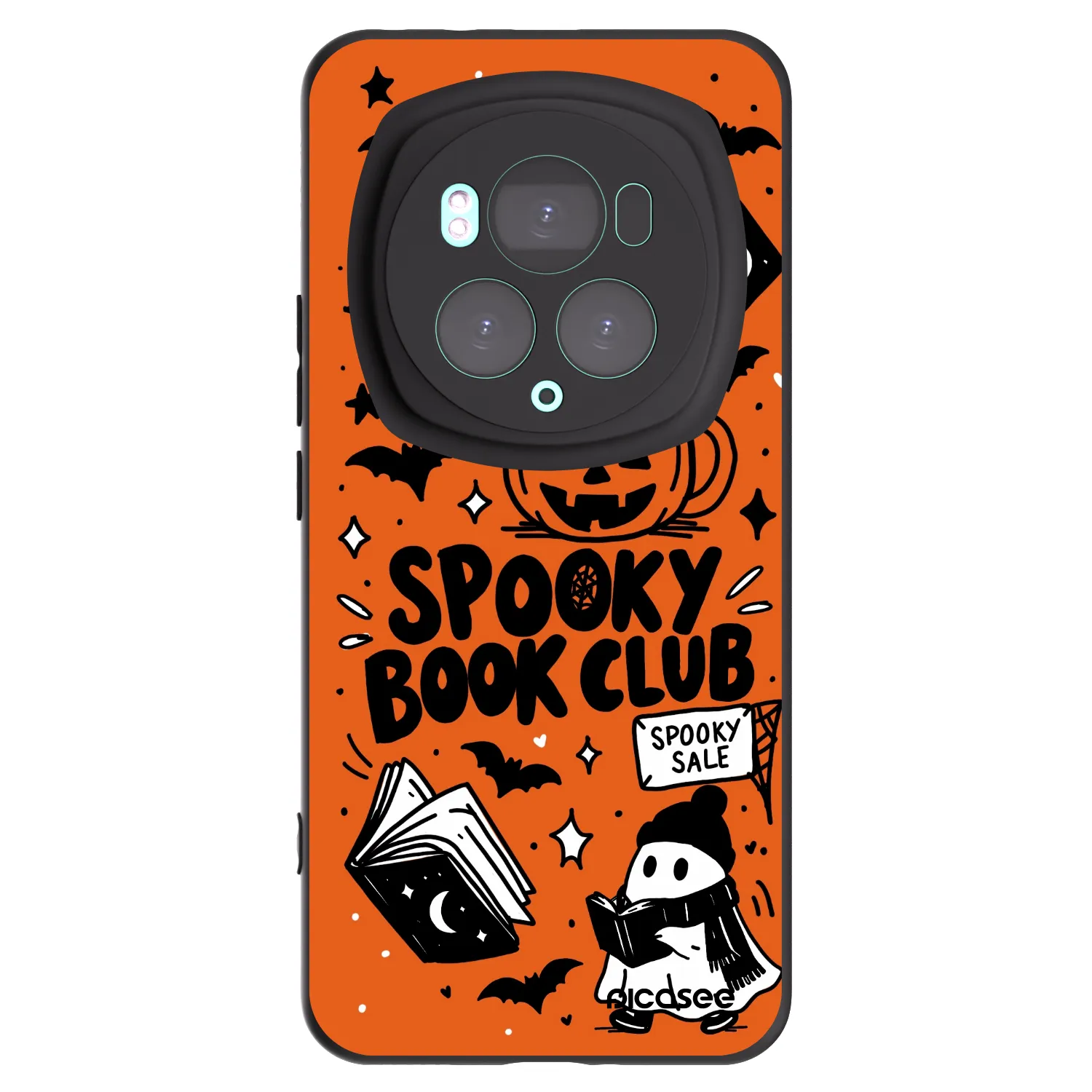 Picasee silikónový čierny obal pre Honor Magic6 Pro - Spooky book club
