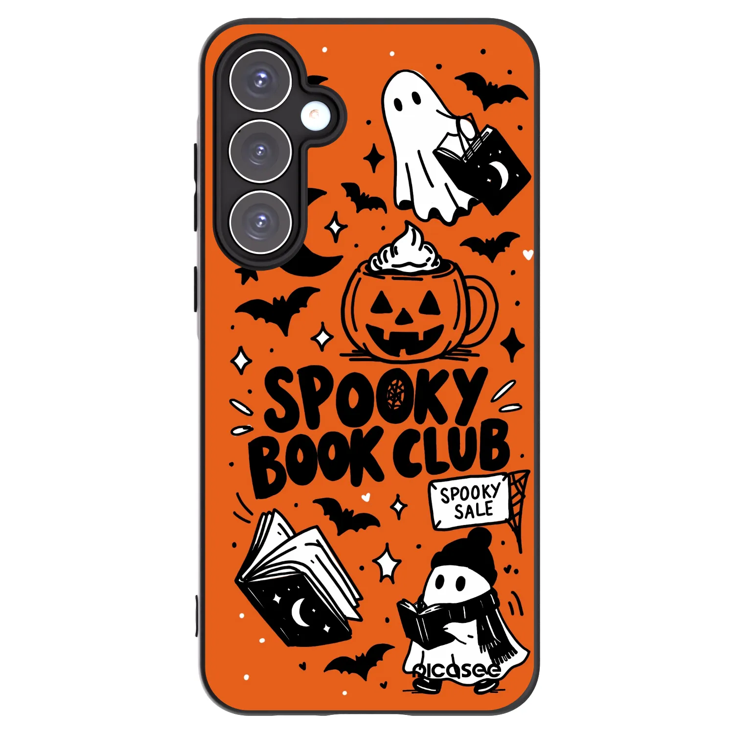 Picasee silikónový čierny obal pre Samsung Galaxy A55 5G A556B - Spooky book club