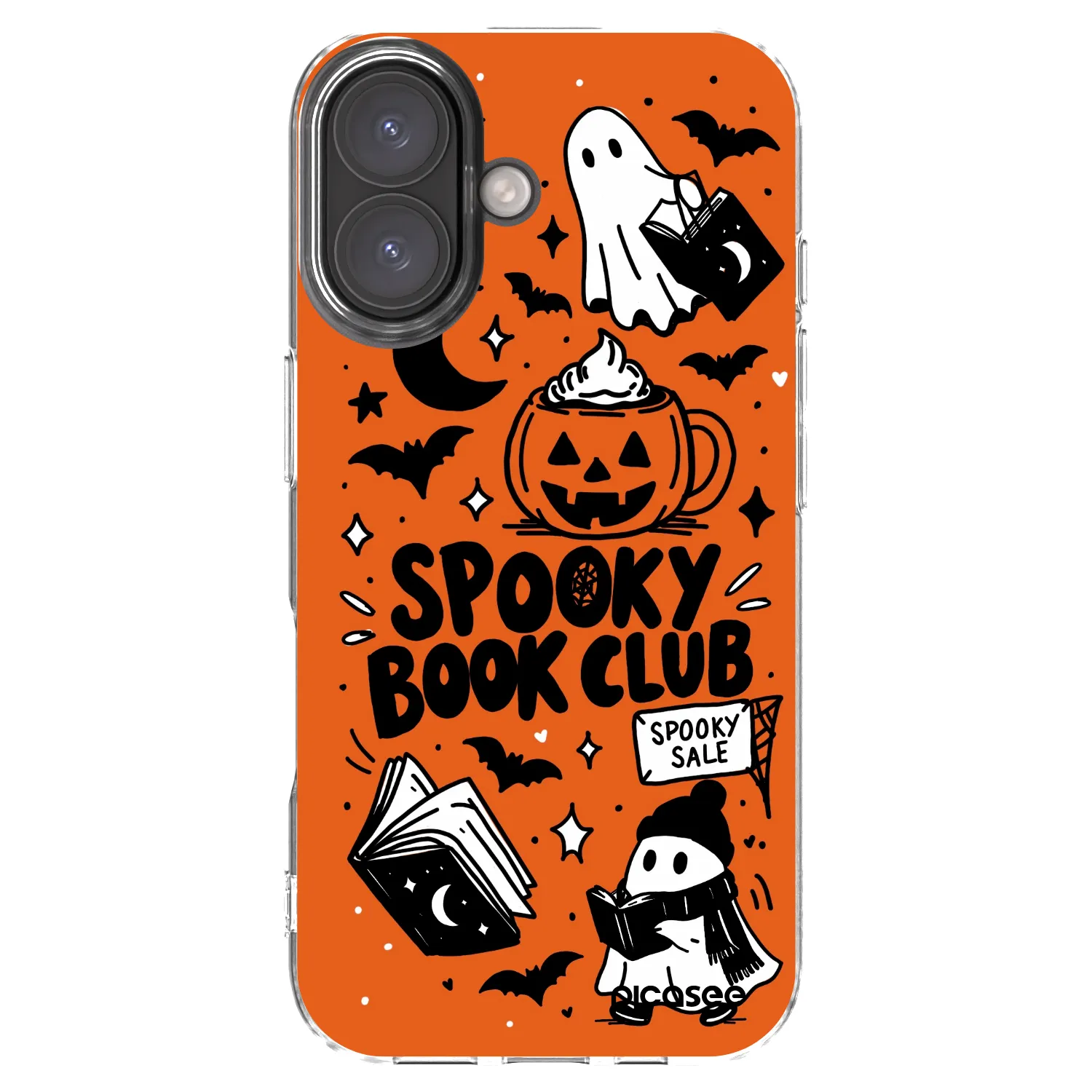 Picasee silikónový prehľadný obal pre Apple iPhone 16 - Spooky book club