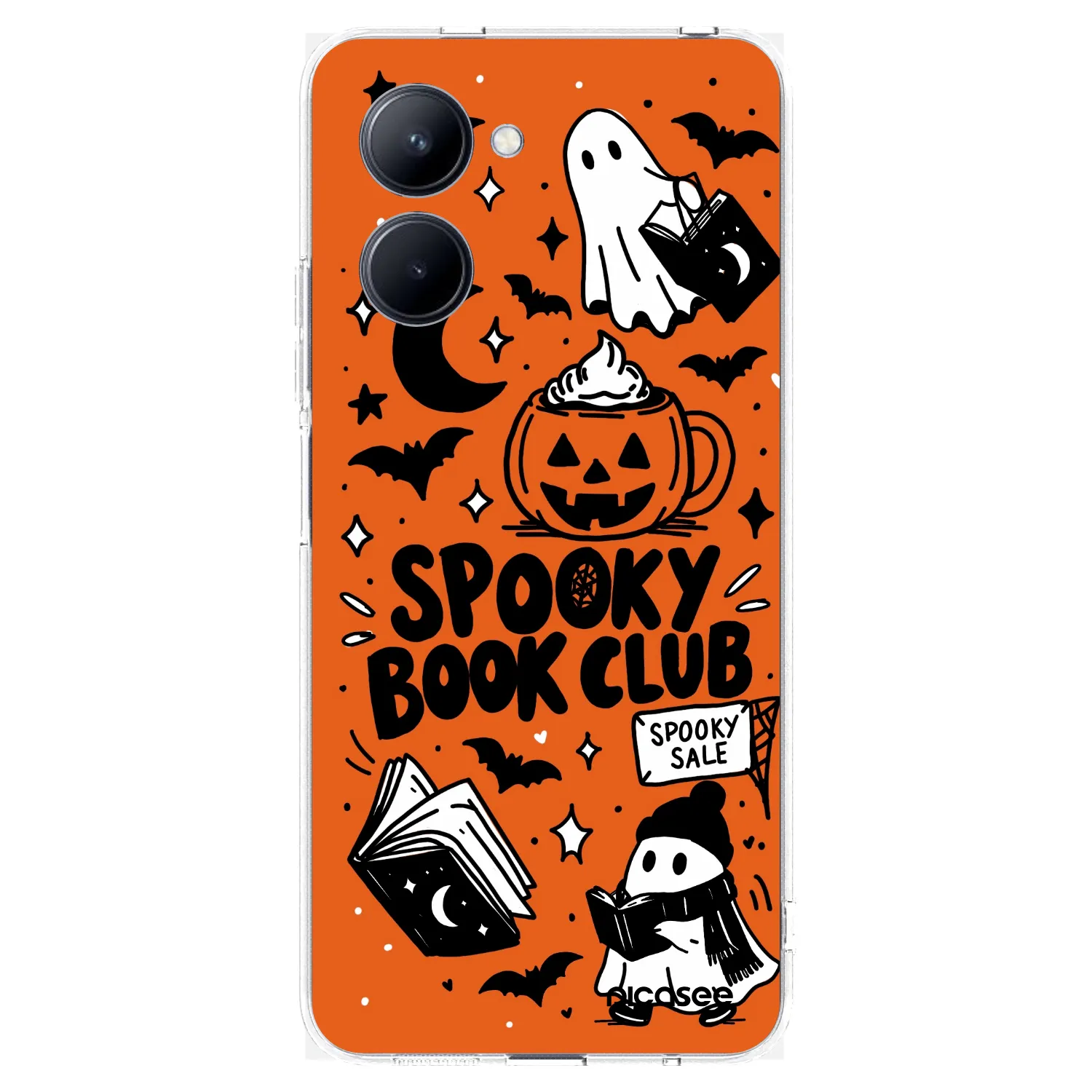Picasee silikónový prehľadný obal pre Realme C33 (2023) - Spooky book club
