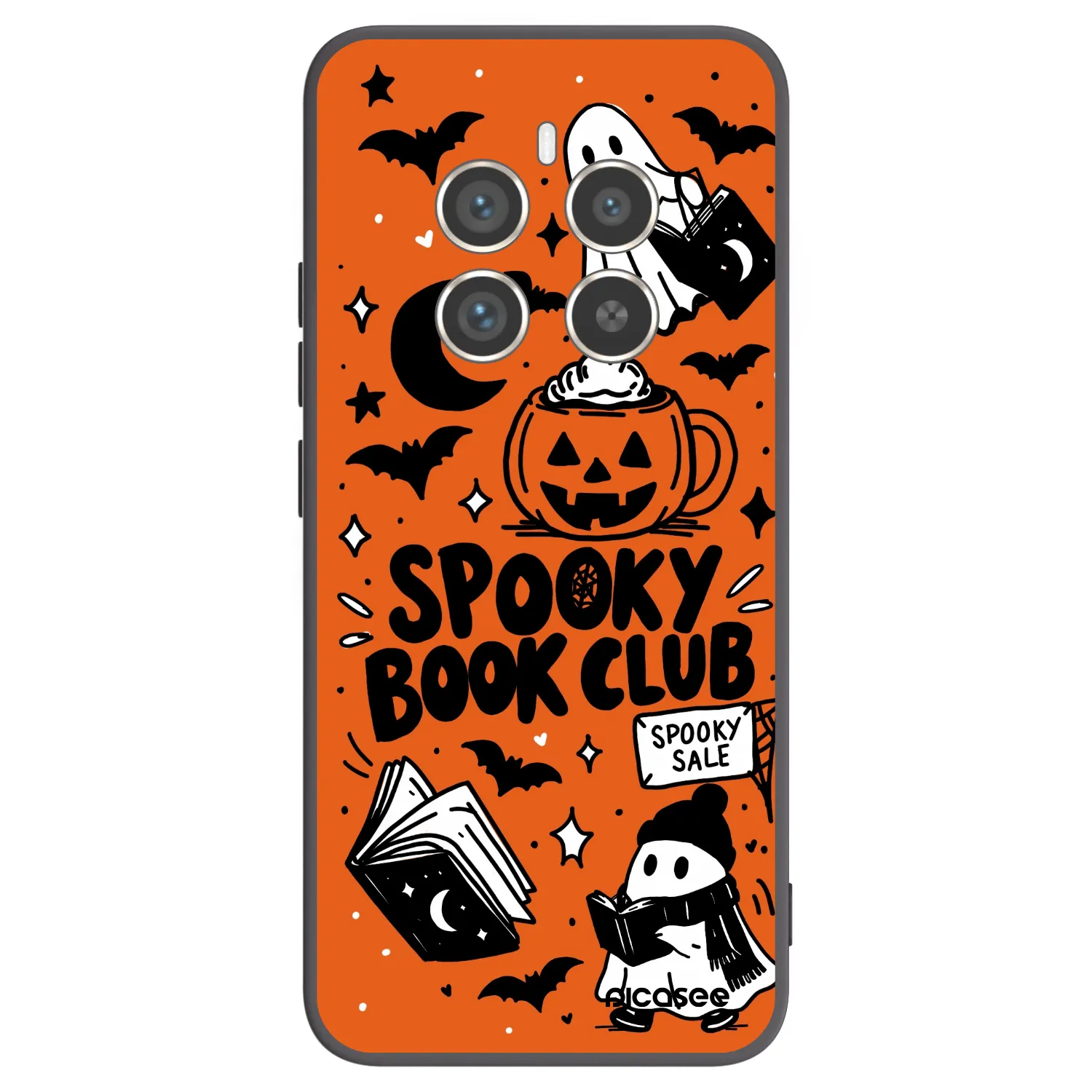 Picasee silikónový čierny obal pre Realme 12 Pro 5G - Spooky book club