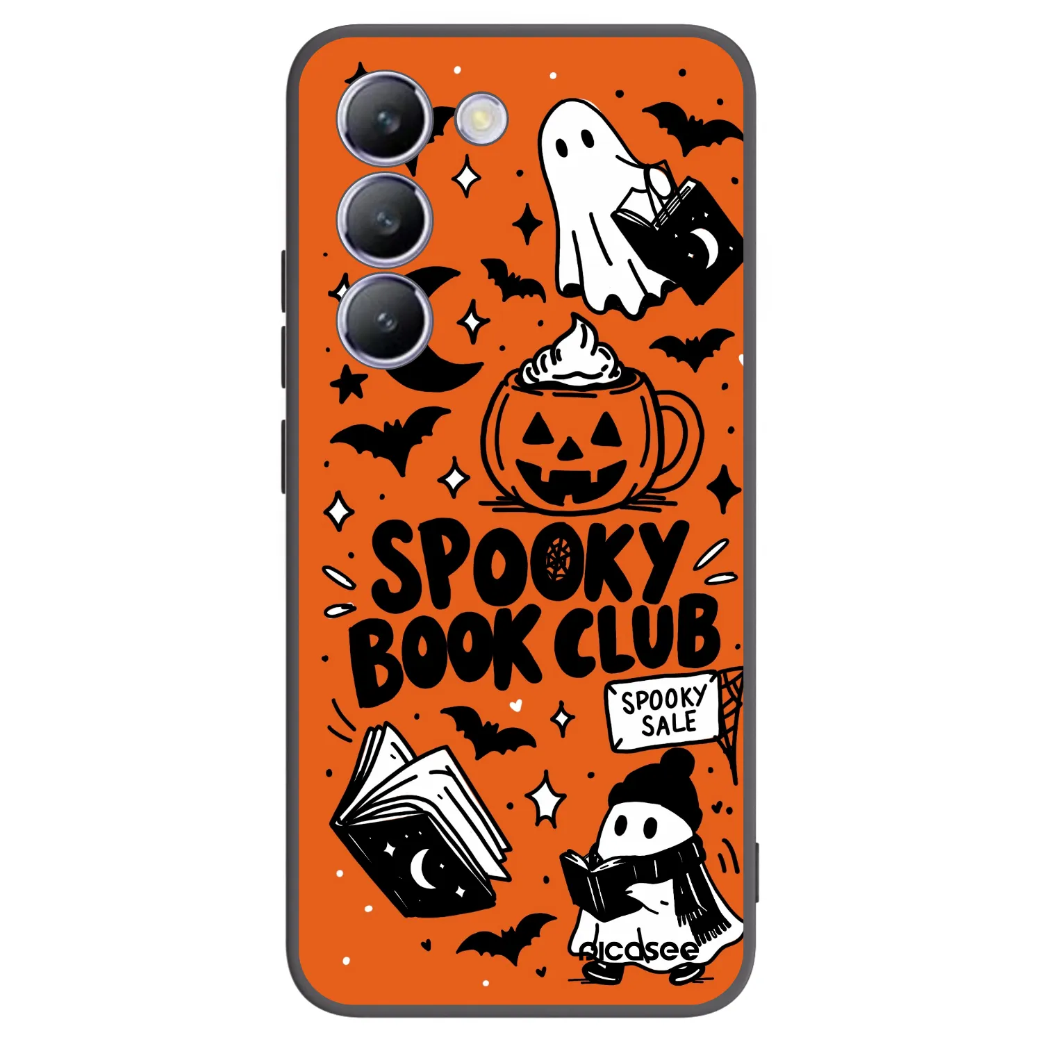 Picasee silikónový čierny obal pre Vivo V40 SE 5G - Spooky book club