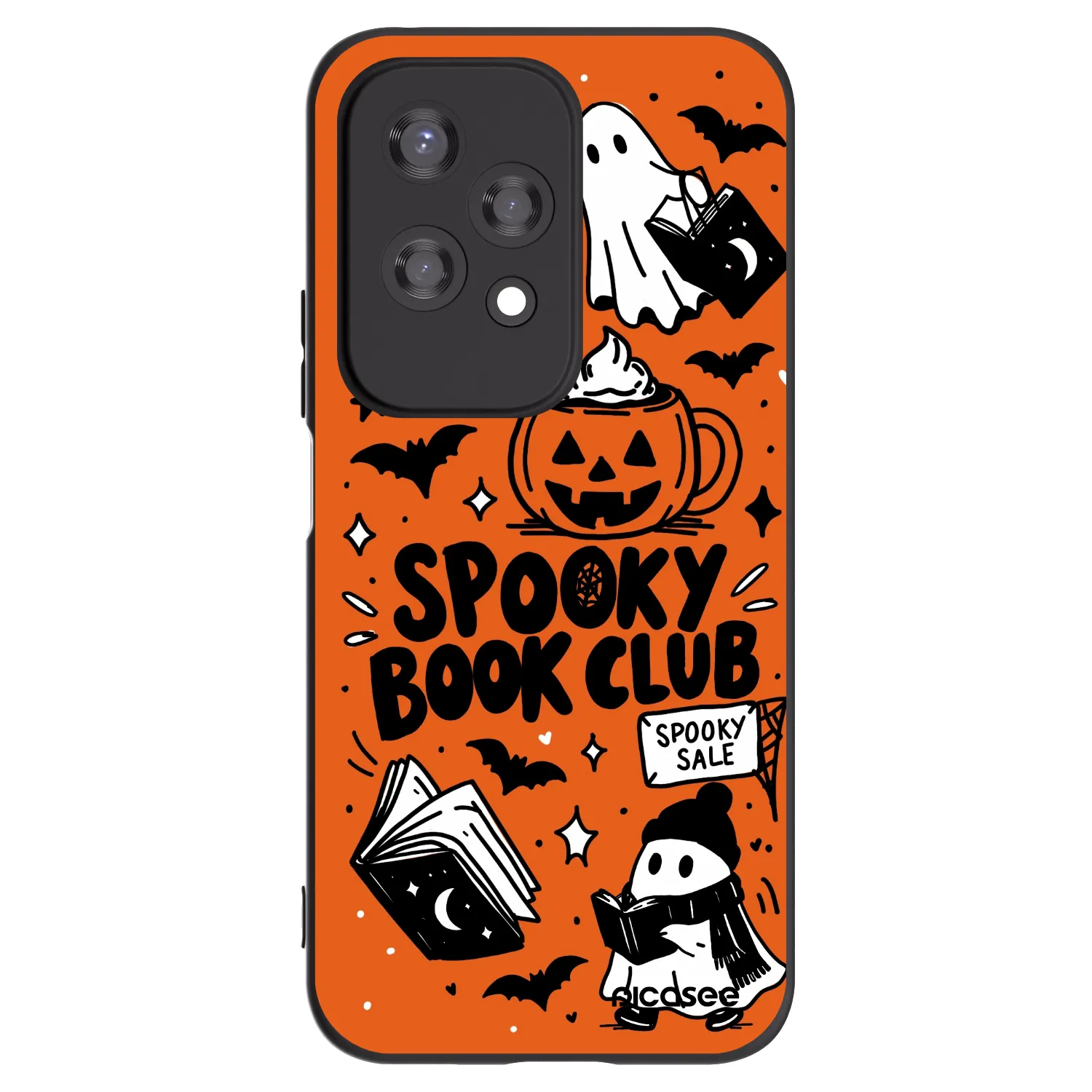 Picasee silikónový čierny obal pre Honor 200 Lite - Spooky book club