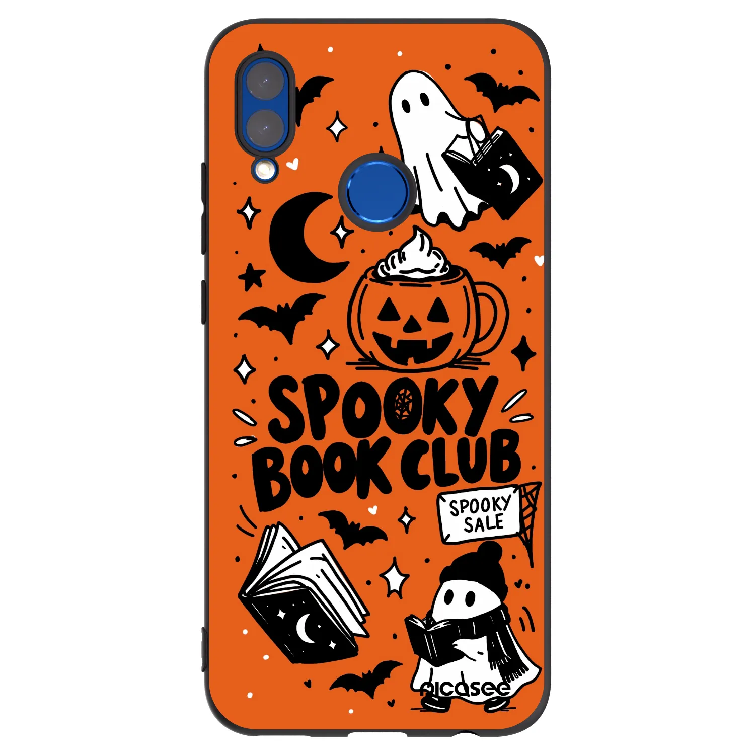 Picasee silikónový čierny obal pre Honor 10 Lite - Spooky book club