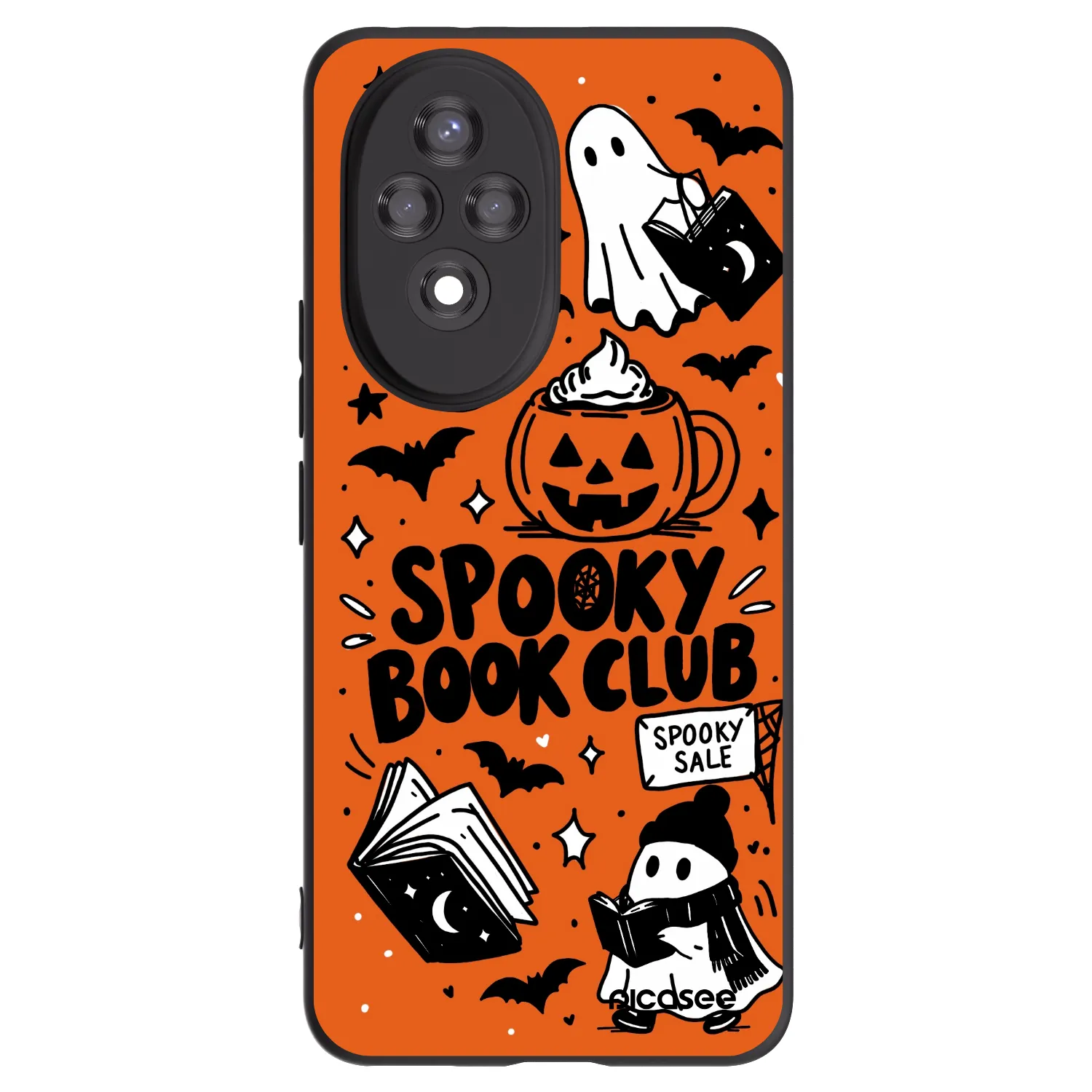 Picasee silikónový čierny obal pre Honor 200 5G - Spooky book club