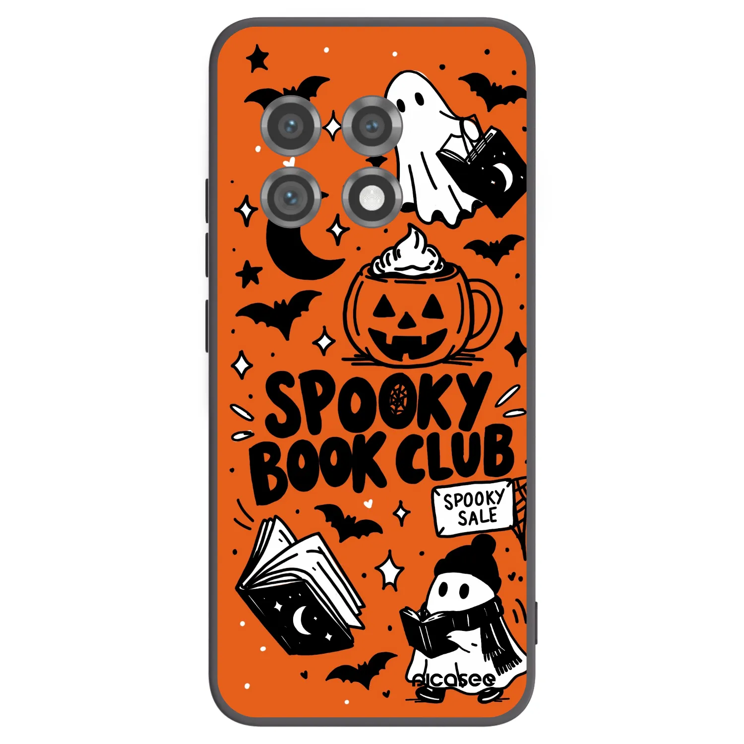 Picasee silikónový čierny obal pre OnePlus 11 5G - Spooky book club