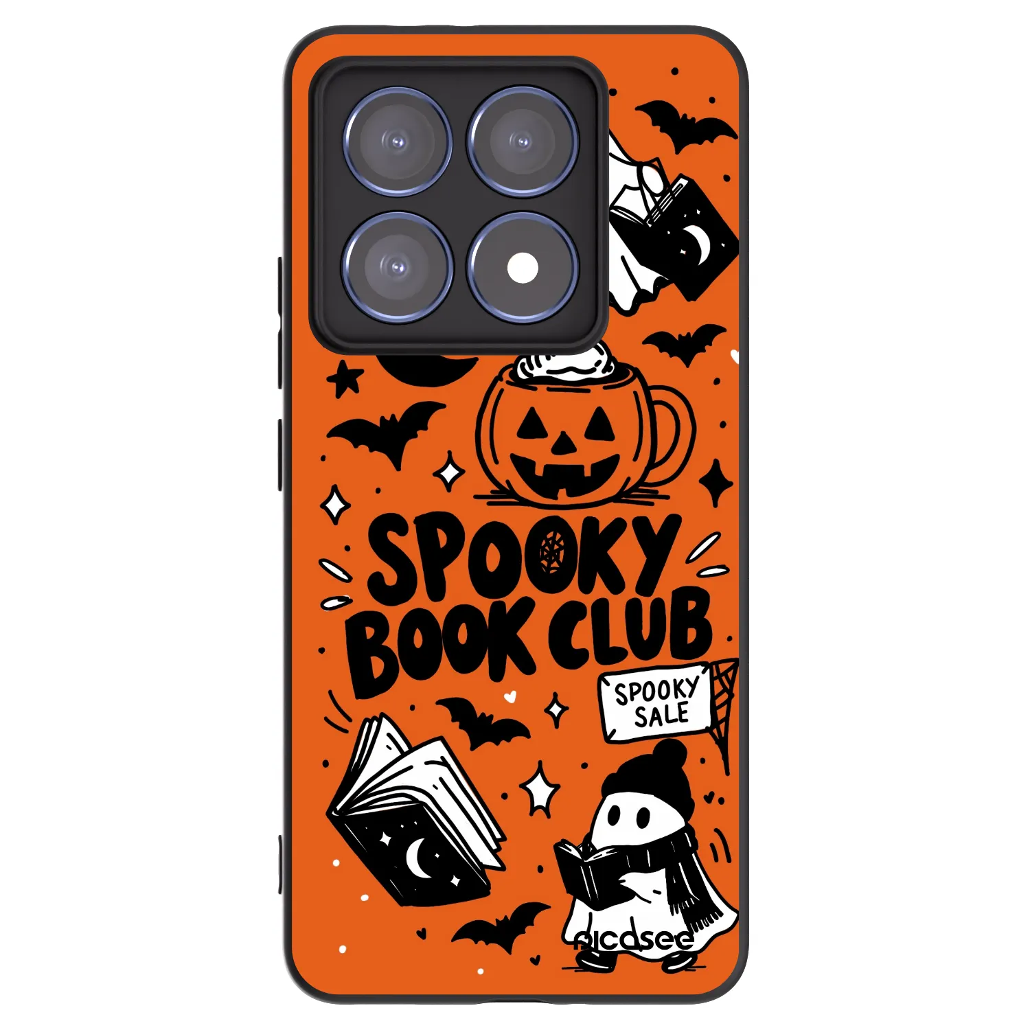 Picasee silikónový čierny obal pre Xiaomi 14T Pro - Spooky book club