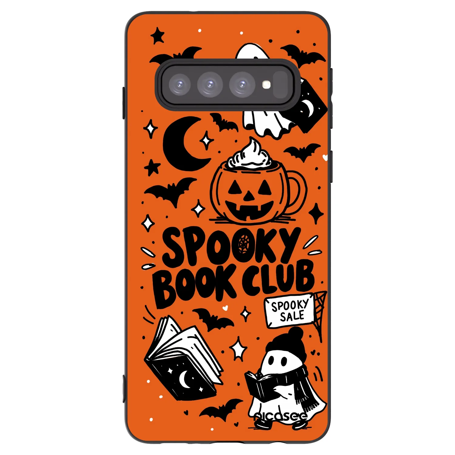 Picasee silikónový čierny obal pre Samsung Galaxy S10 G973 - Spooky book club