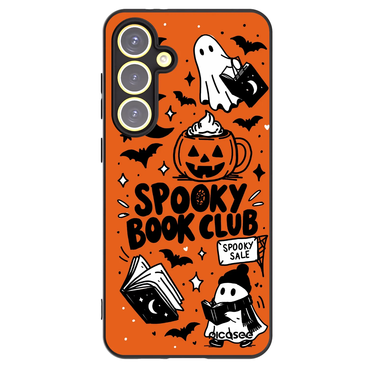 Picasee silikónový čierny obal pre Samsung Galaxy S24 FE S721B - Spooky book club
