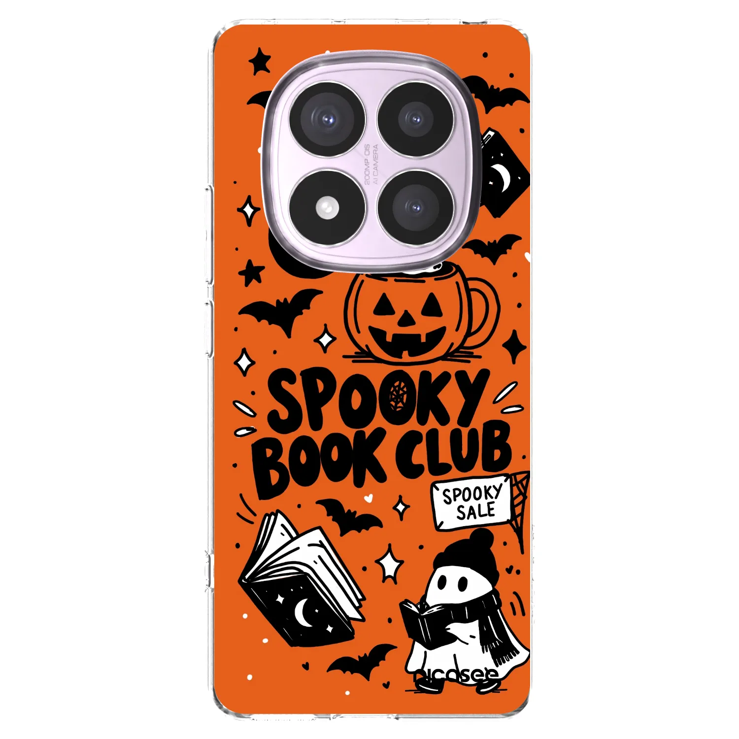 Picasee silikónový prehľadný obal pre Xiaomi Redmi Note 14 Pro 5G - Spooky book club