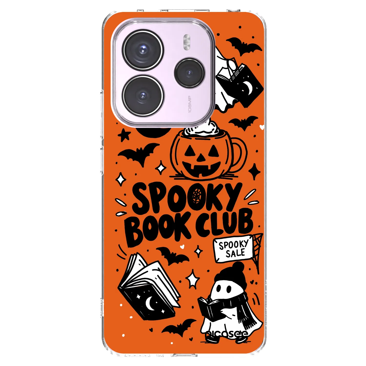 Picasee silikónový prehľadný obal pre Xiaomi Redmi Note 14 5G - Spooky book club