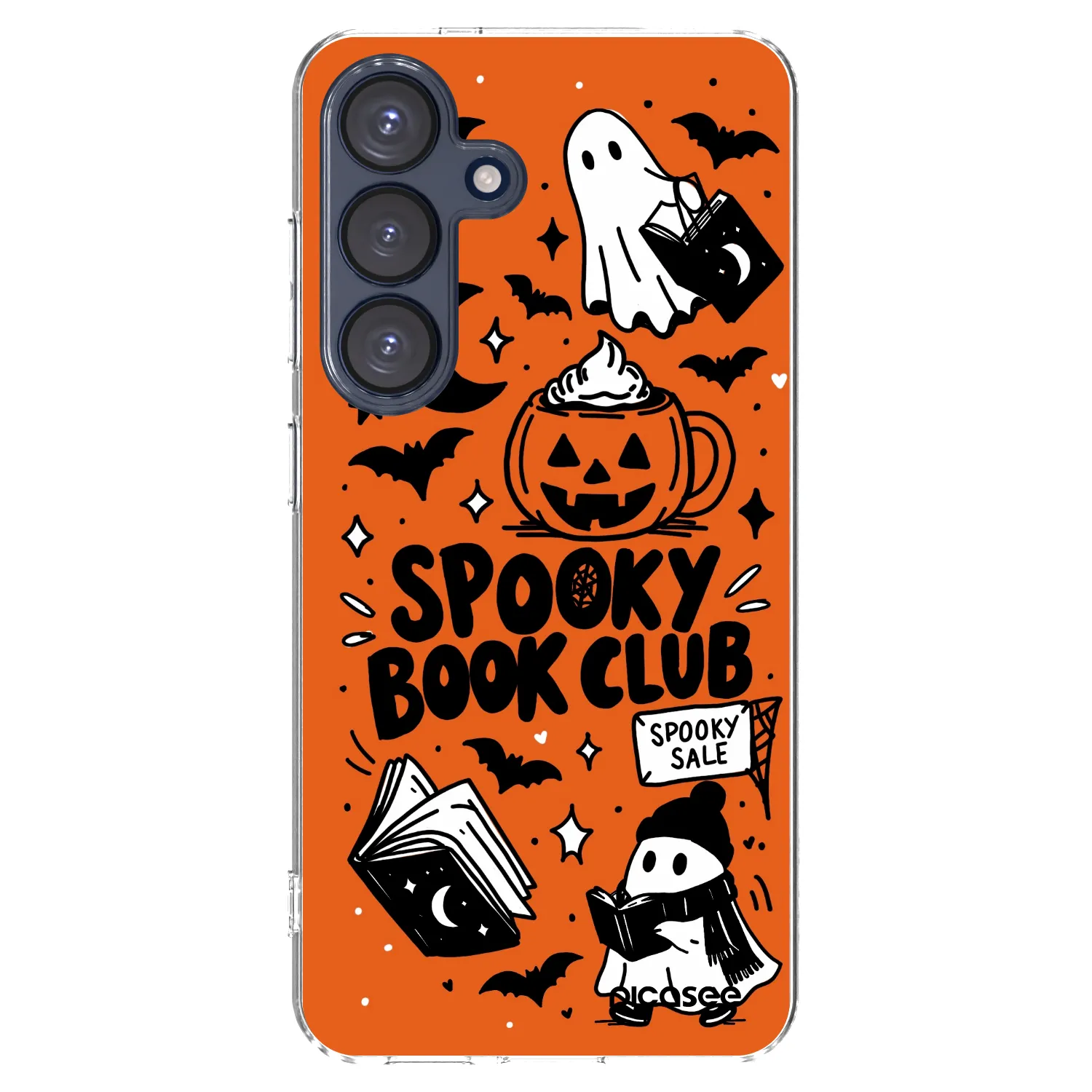 Picasee silikónový prehľadný obal pre Samsung Galaxy S25 5G - Spooky book club