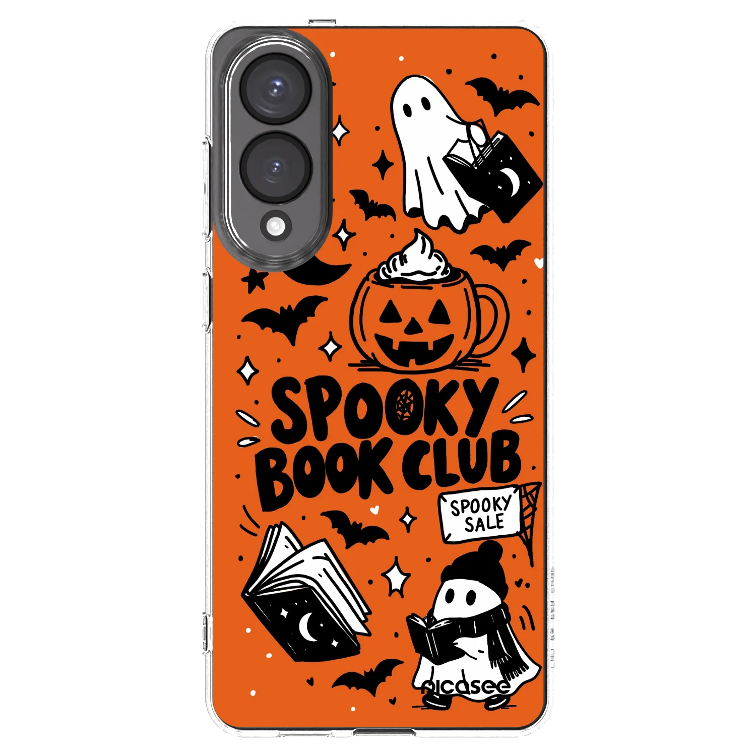 Picasee silikónový prehľadný obal pre Samsung Galaxy S25 Edge 5G - Spooky book club