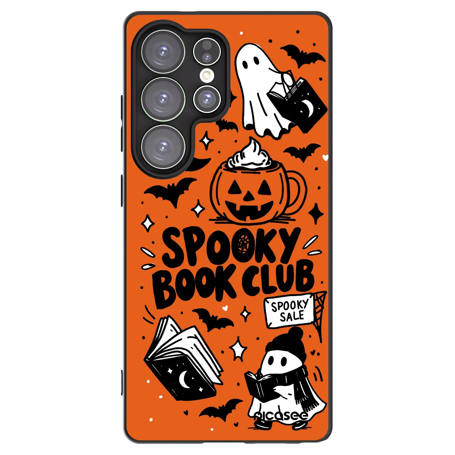 Picasee silikónový čierny obal pre Samsung Galaxy S25 Ultra 5G - Spooky book club