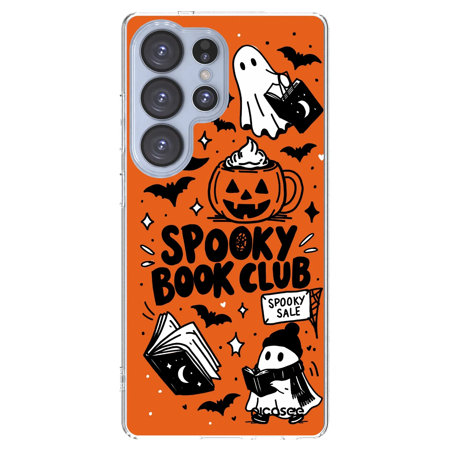 Picasee silikónový prehľadný obal pre Samsung Galaxy S25 Ultra 5G - Spooky book club