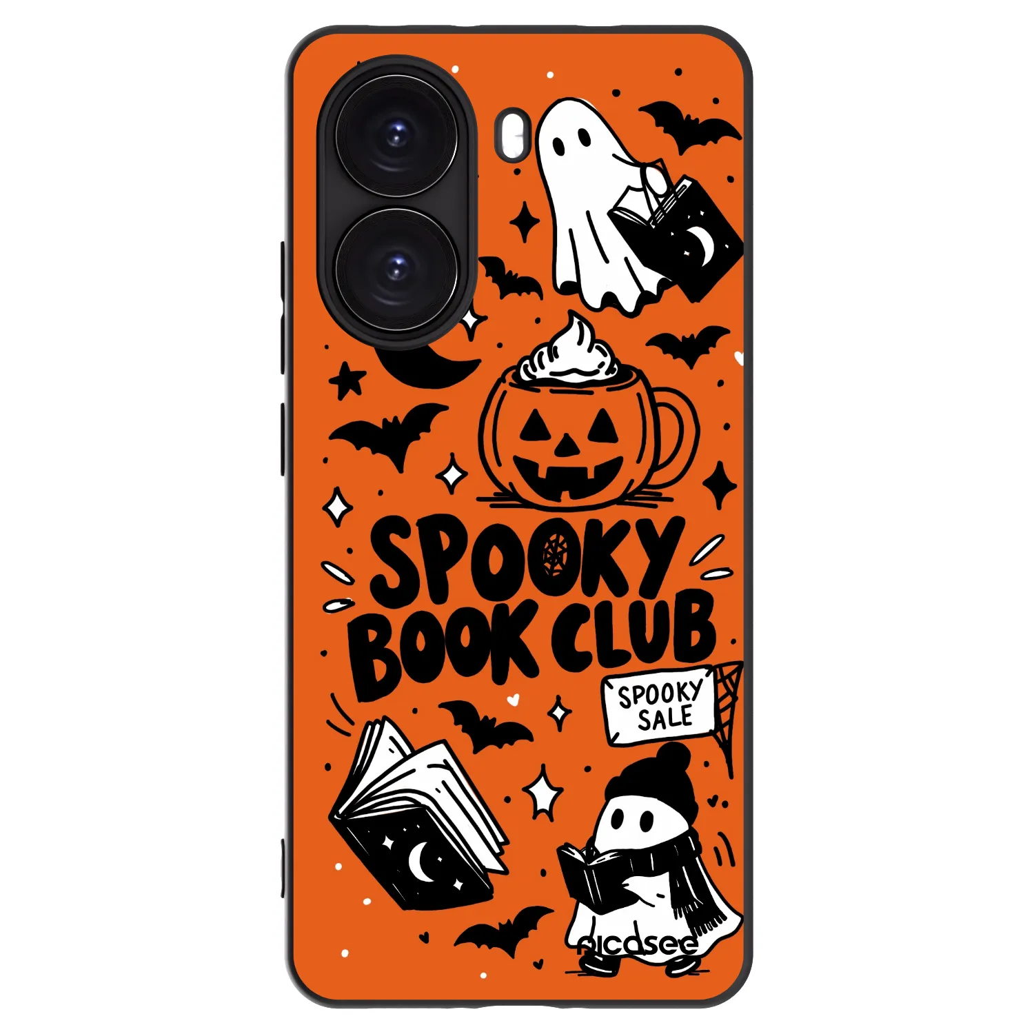 Picasee silikónový čierny obal pre Xiaomi Poco X7 Pro 5G - Spooky book club