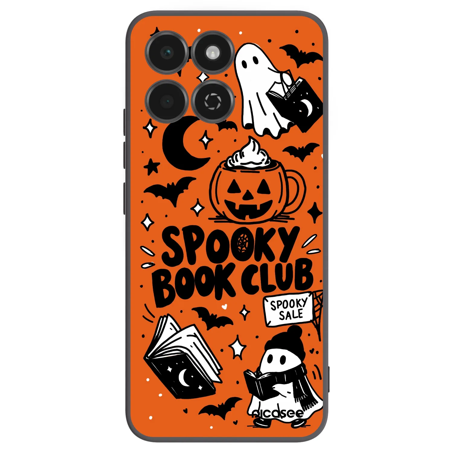 Picasee silikónový čierny obal pre Honor 200 Smart 5G - Spooky book club