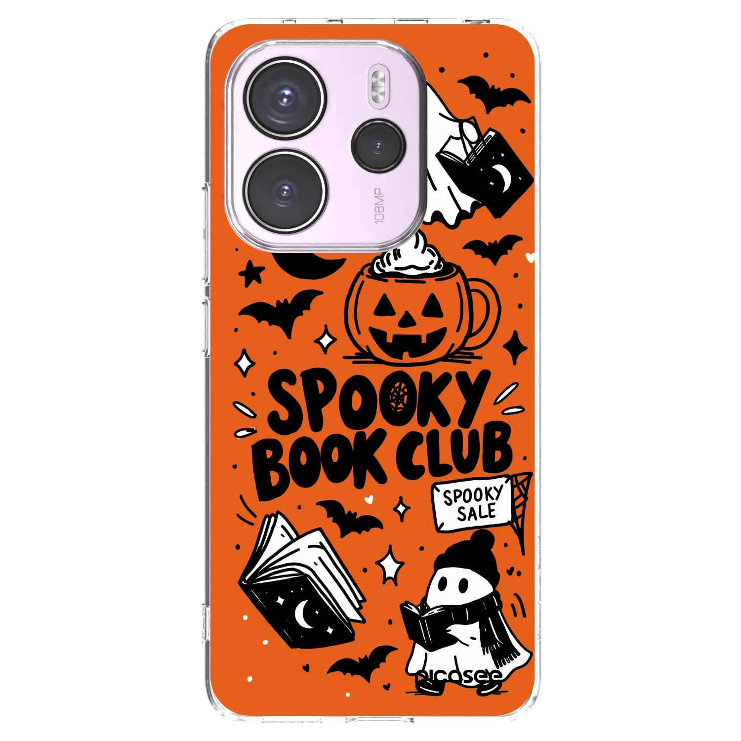 Picasee silikónový prehľadný obal pre Xiaomi Redmi Note 14 4G - Spooky book club
