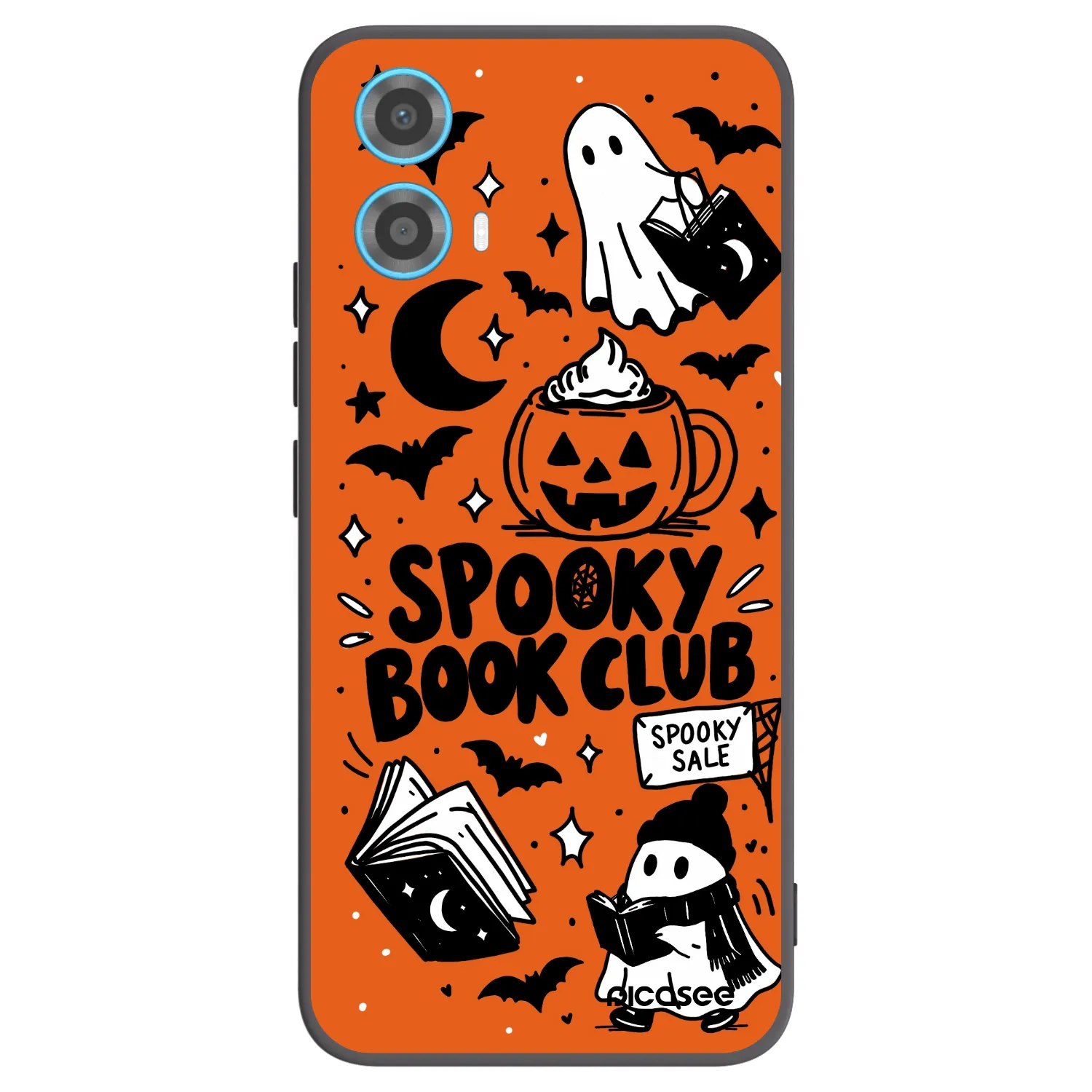 Picasee silikónový čierny obal pre Motorola Moto G34 5G - Spooky book club