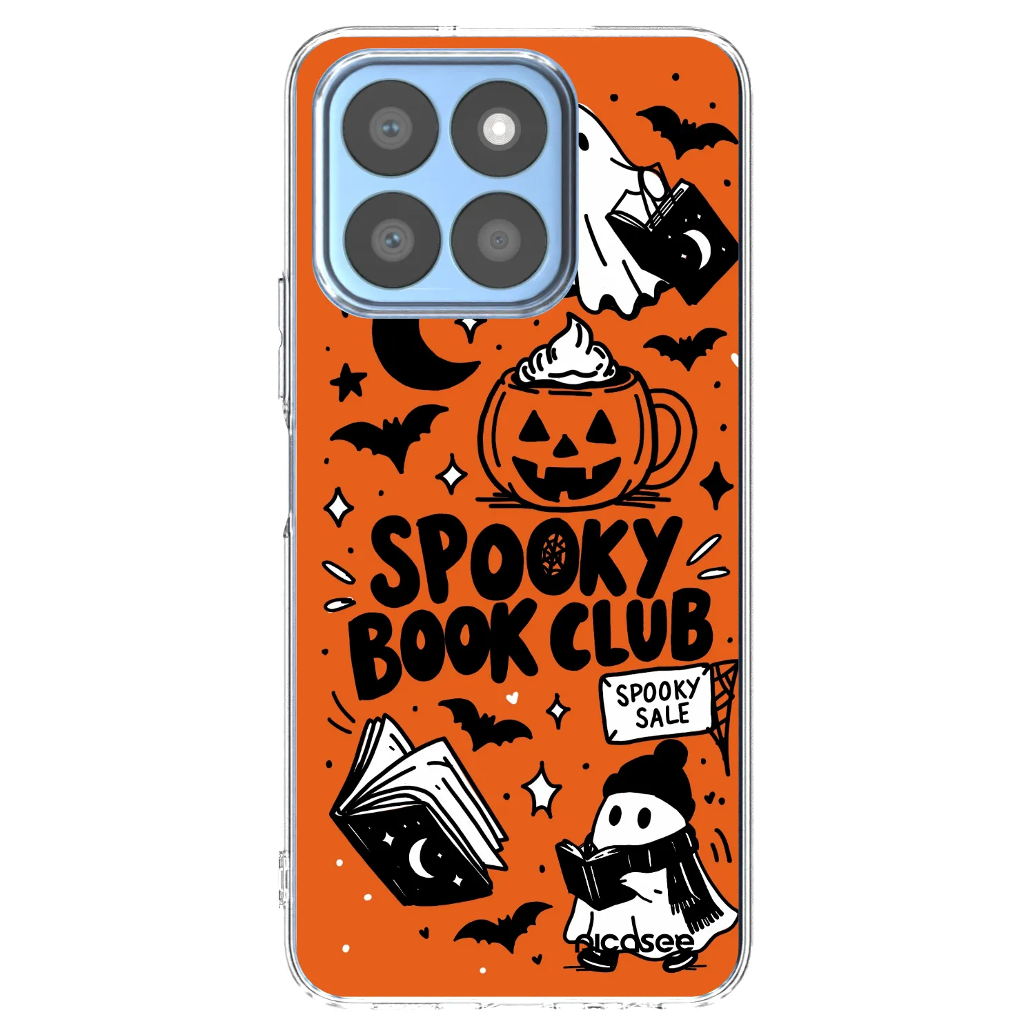 Picasee silikónový prehľadný obal pre Honor X8c - Spooky book club