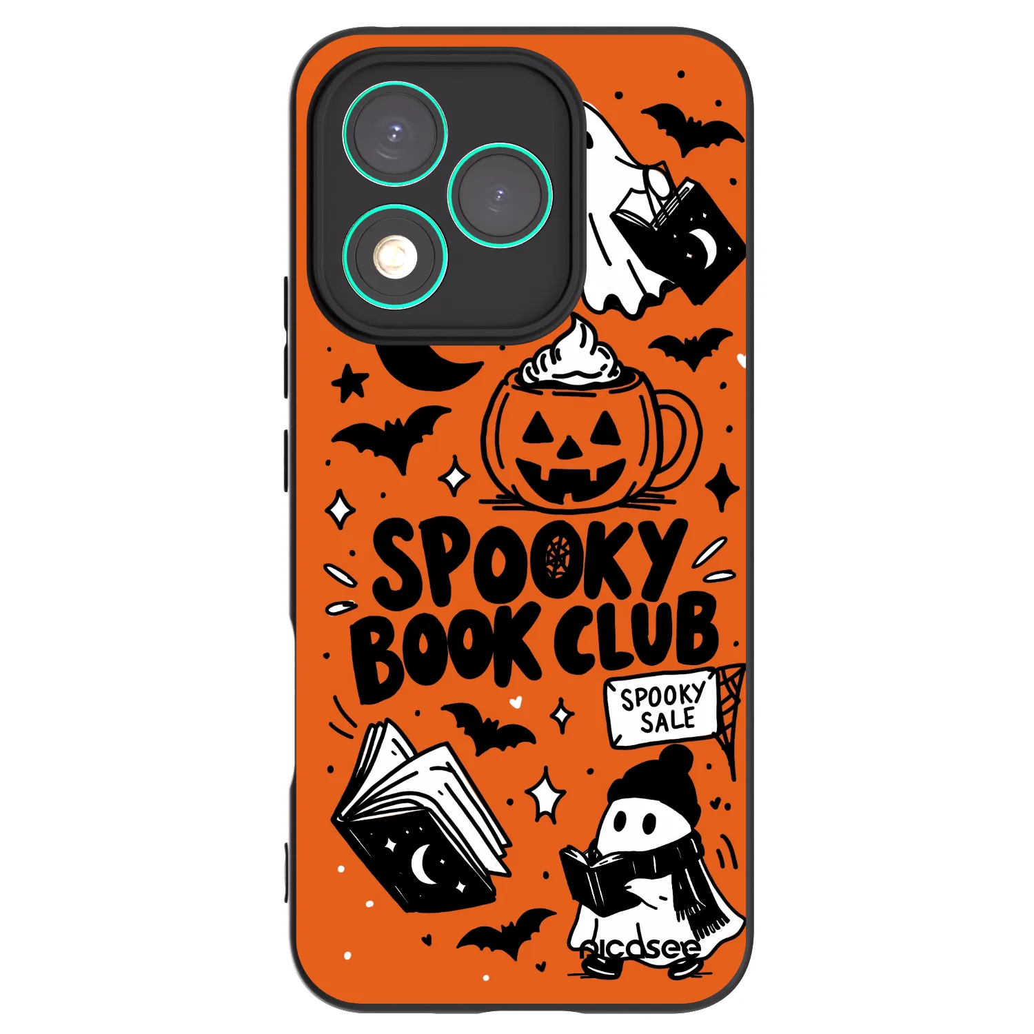 Picasee silikónový čierny obal pre Honor 400 Lite 5G - Spooky book club