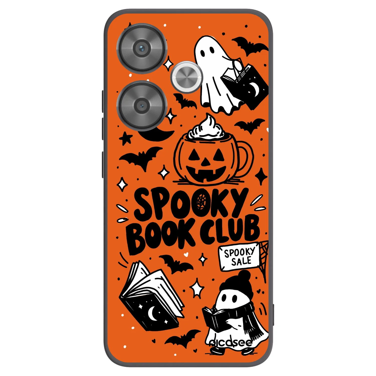 Picasee silikónový čierny obal pre Xiaomi Poco F6 - Spooky book club
