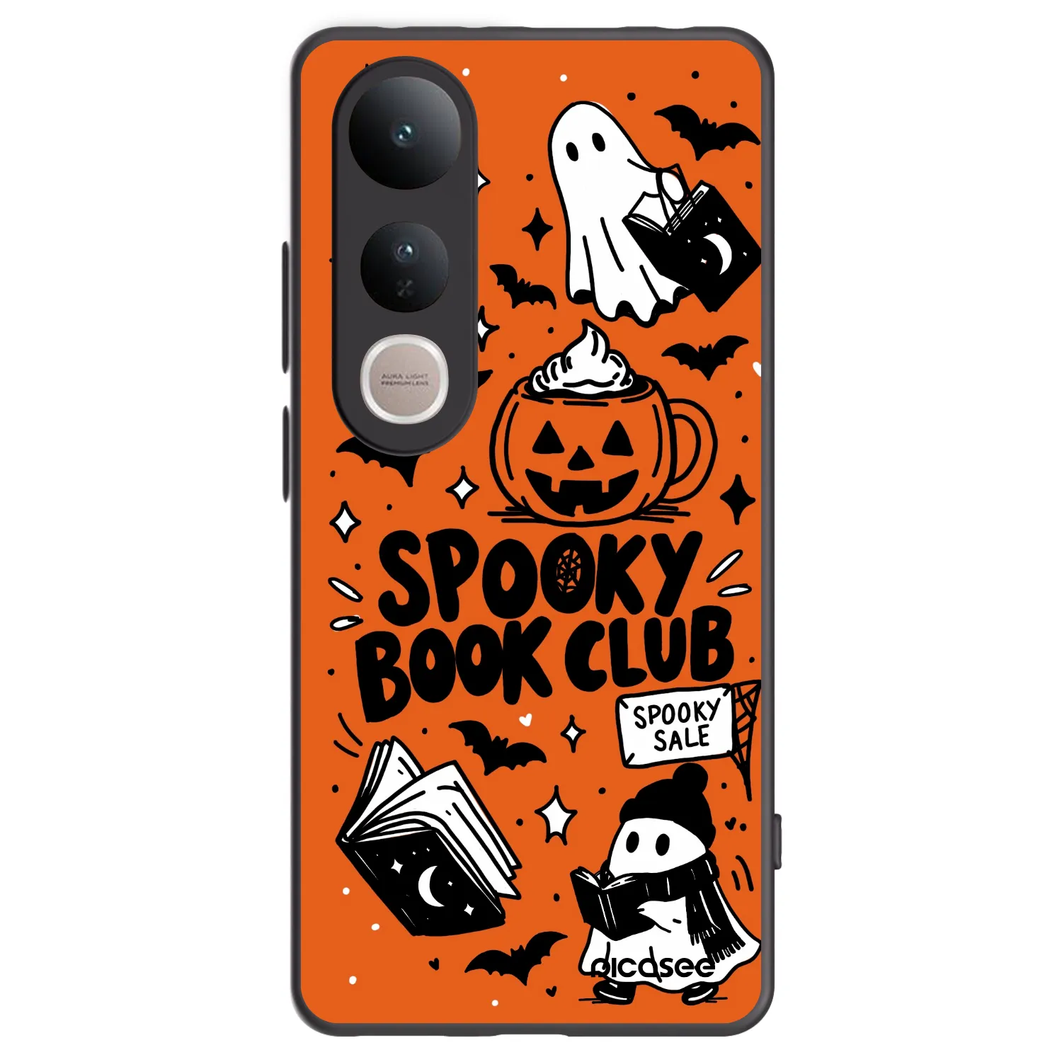 Picasee silikónový čierny obal pre Vivo V50 Lite 5G - Spooky book club