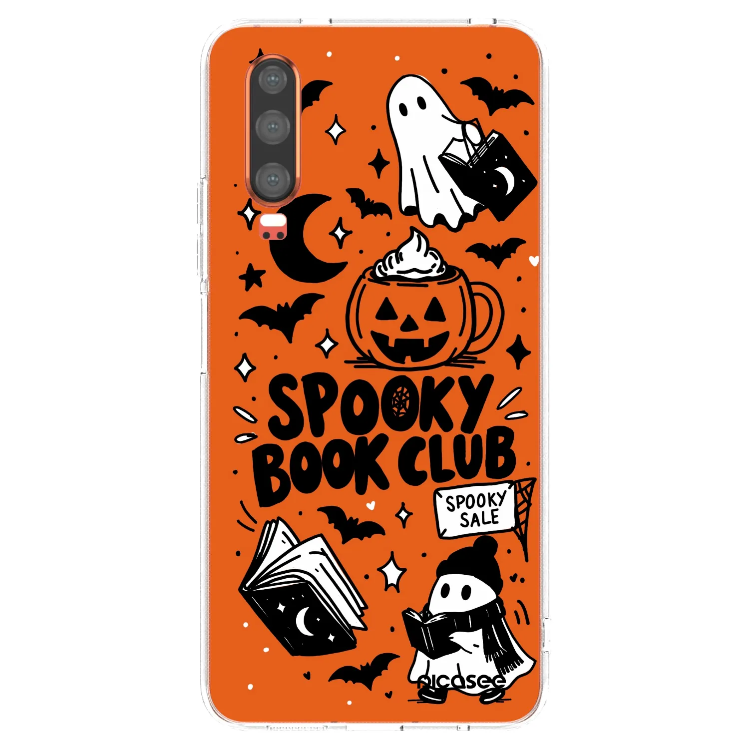 Picasee silikónový prehľadný obal pre Huawei P30 - Spooky book club