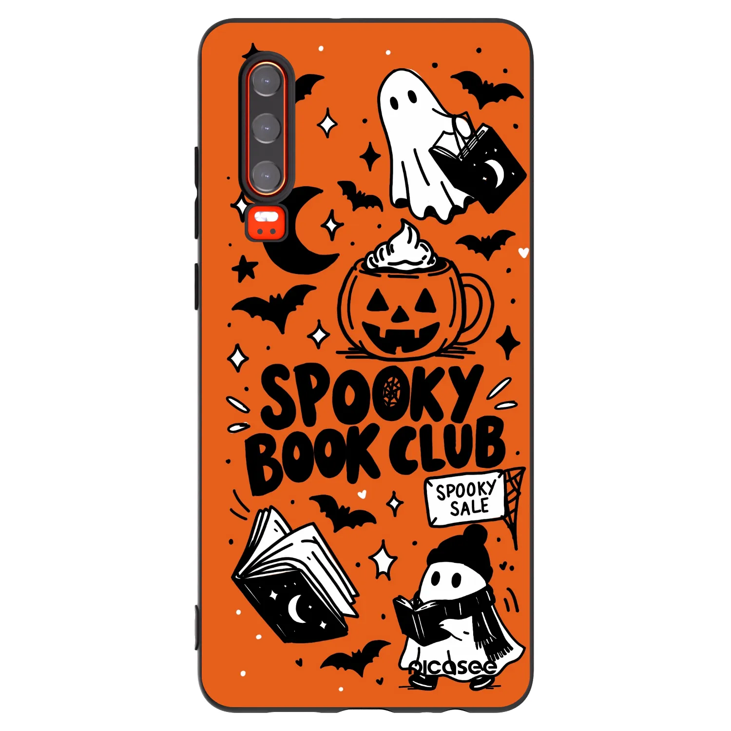 Picasee silikónový čierny obal pre Huawei P30 - Spooky book club