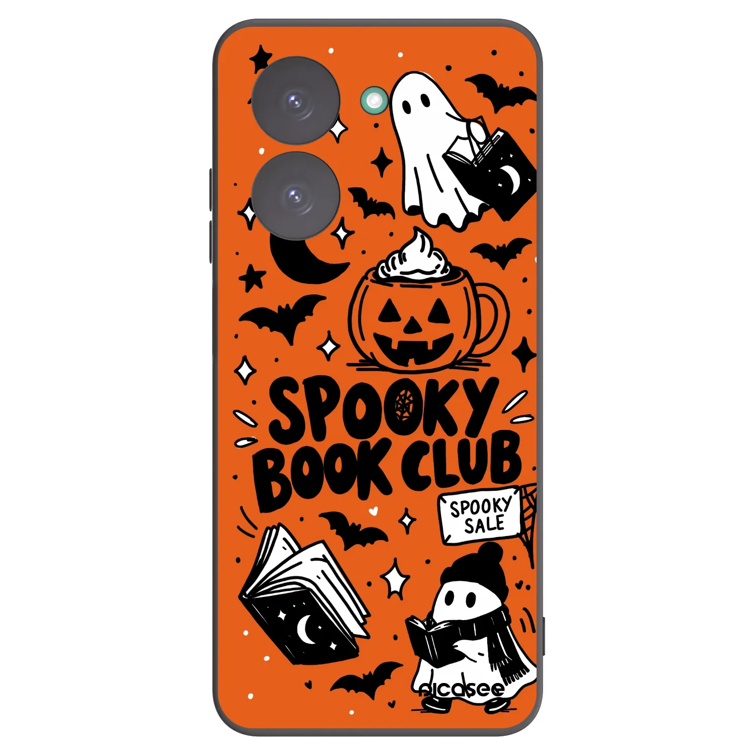 Picasee silikónový čierny obal pre Xiaomi Redmi A5 - Spooky book club