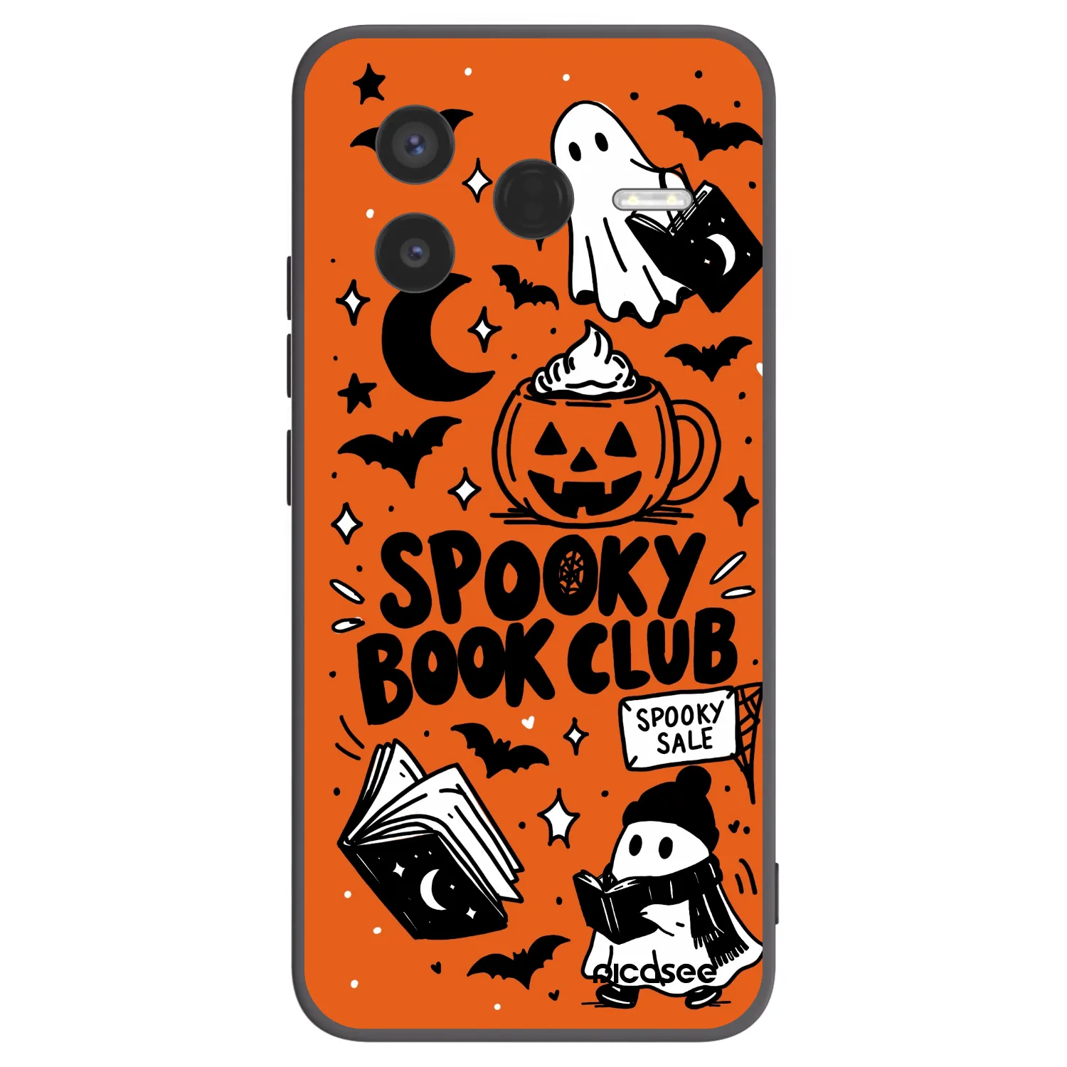 Picasee silikónový čierny obal pre Xiaomi Poco F7 Pro 5G - Spooky book club